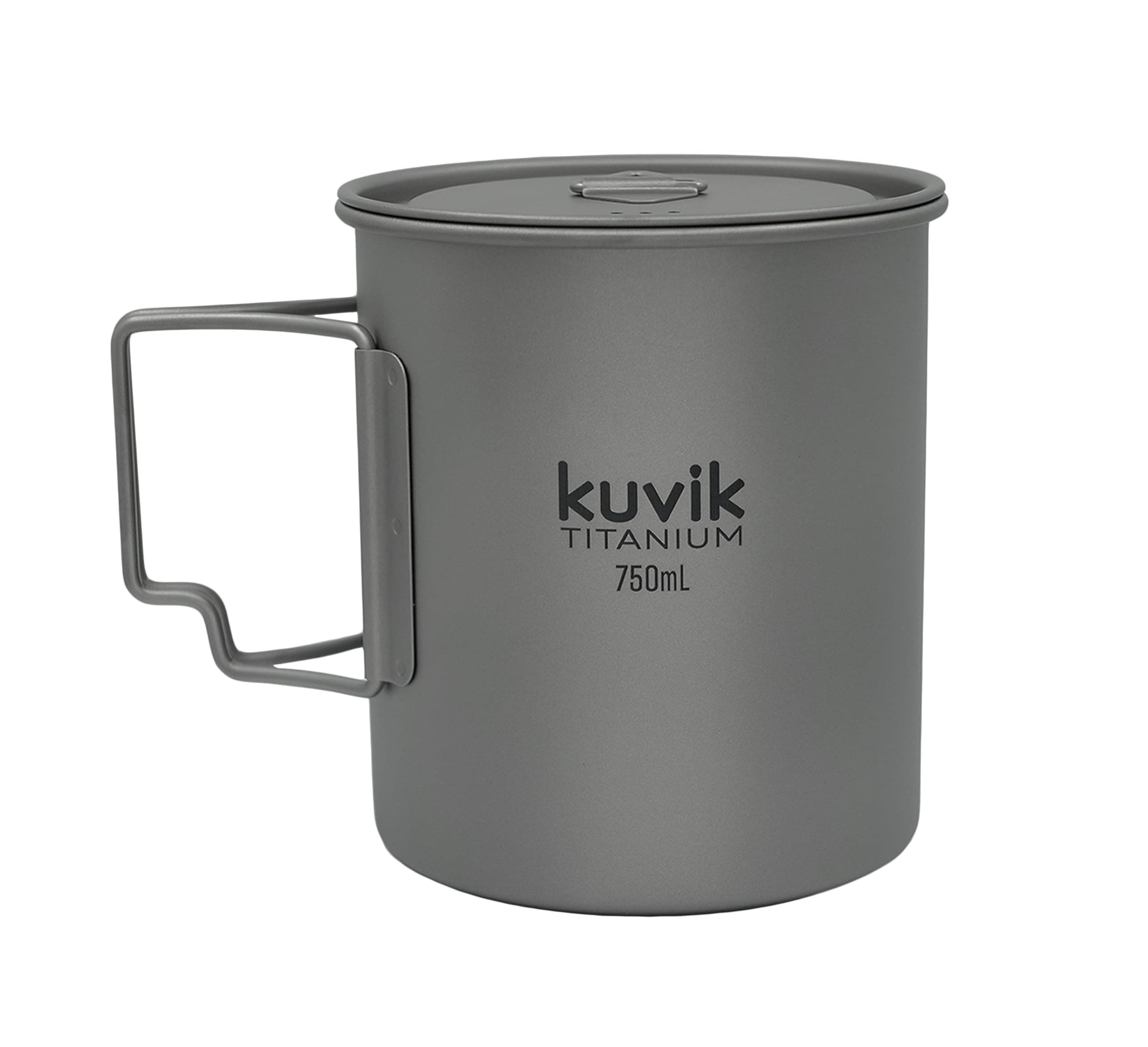 Titanium Pot with Lid 750ml (25.4 oz) - Ultralight and Compact Pot for Backpacking, Camping, and Survival