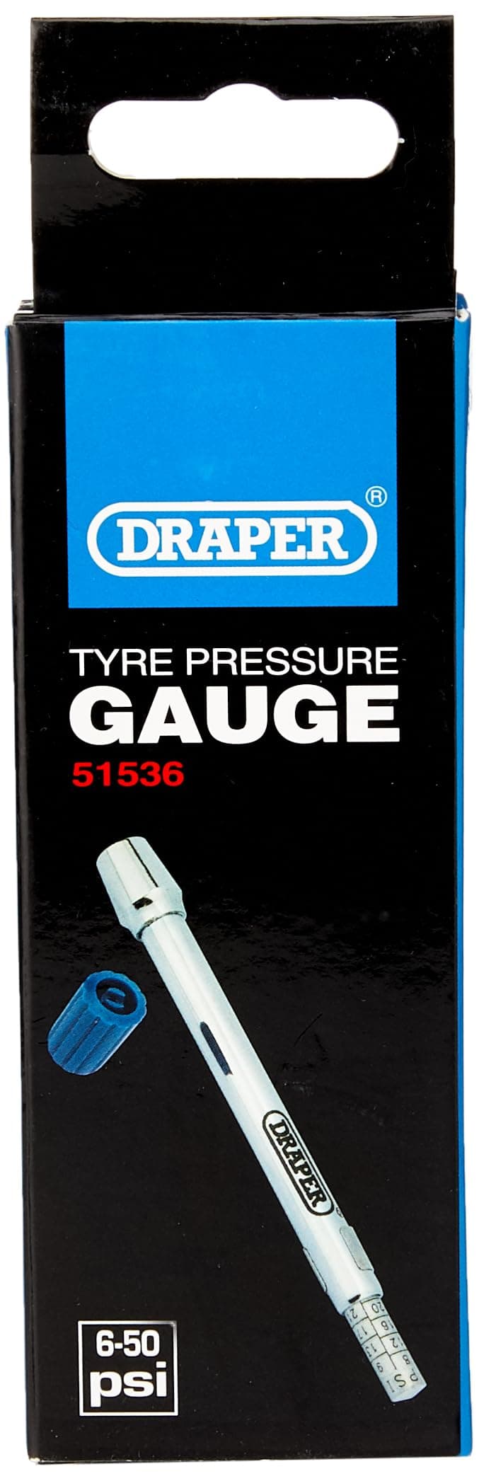 51536 Tyre Pressure Gauge, Blue