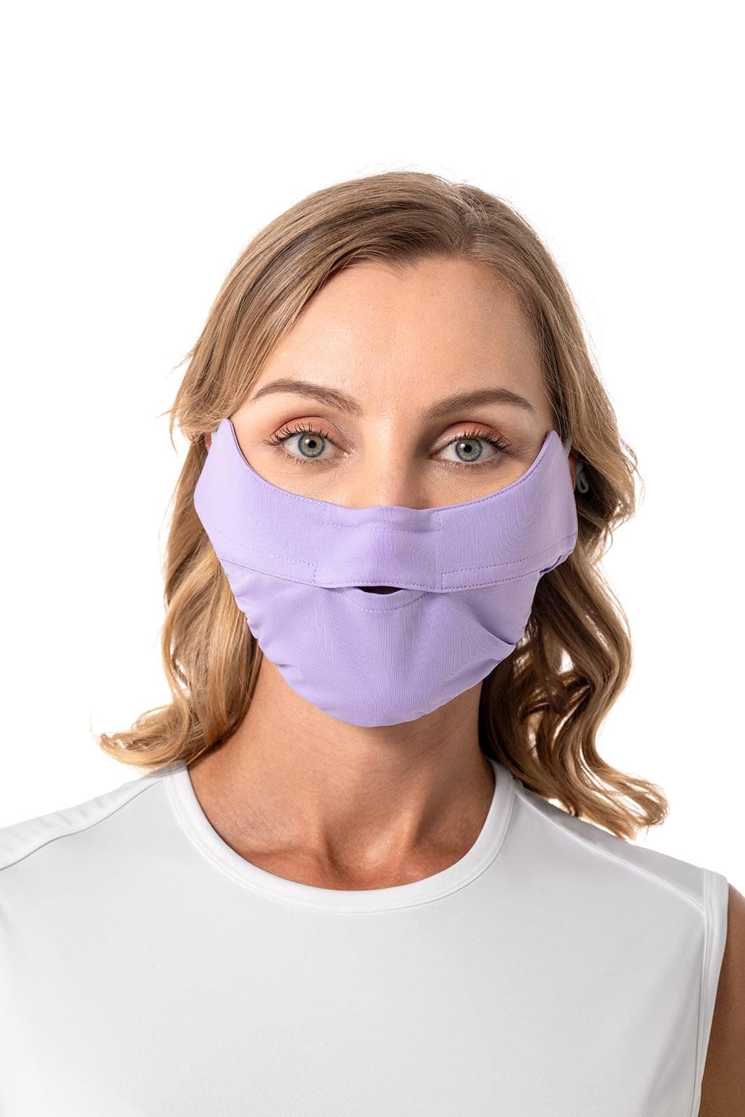 Coolibar UV Face Mask with Adjustable Features - UPF 50+ Sun Protection - Zenith in Lavendula
