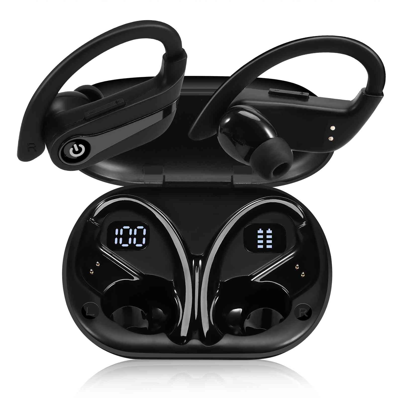 Wireless Earbuds for vivo V19 Neo with Immersive Sound True 5.0 Bluetooth Over The Ear Sport Headphones with a Charging Case - Stereo Calls Touch Control IPX7 Sweatproof Deep Bass