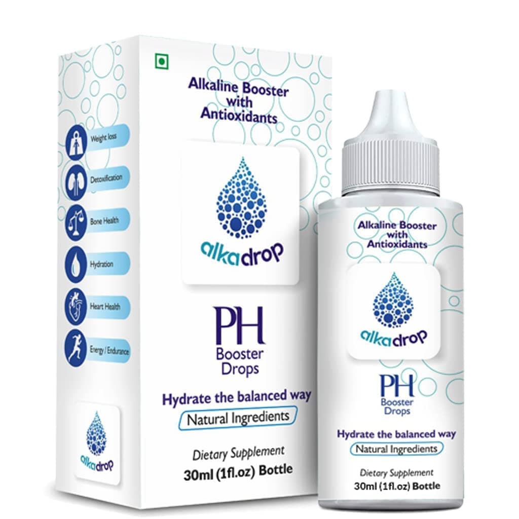 Alkaline Drinking Water pH Booster Drops with Antioxidants in Bottle Packing - 30ml (1fl.oz)