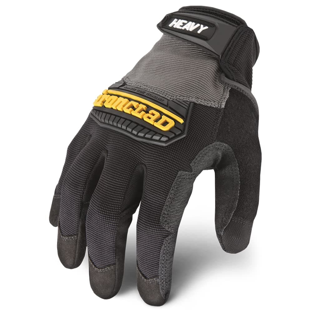 Heavy Utility Work Gloves HUG, High Abrasion Resistance, Performance Fit, Durable, Machine Washable, (1 Pair), X-LARGE,Black & Grey