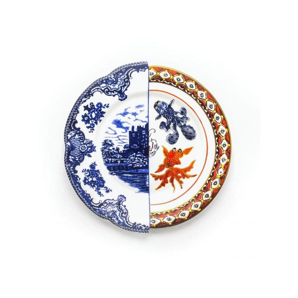 Seletti Porcelain Dinner Plate Diameter 27.5 cm H.2.3 "Hybrid-Isaura