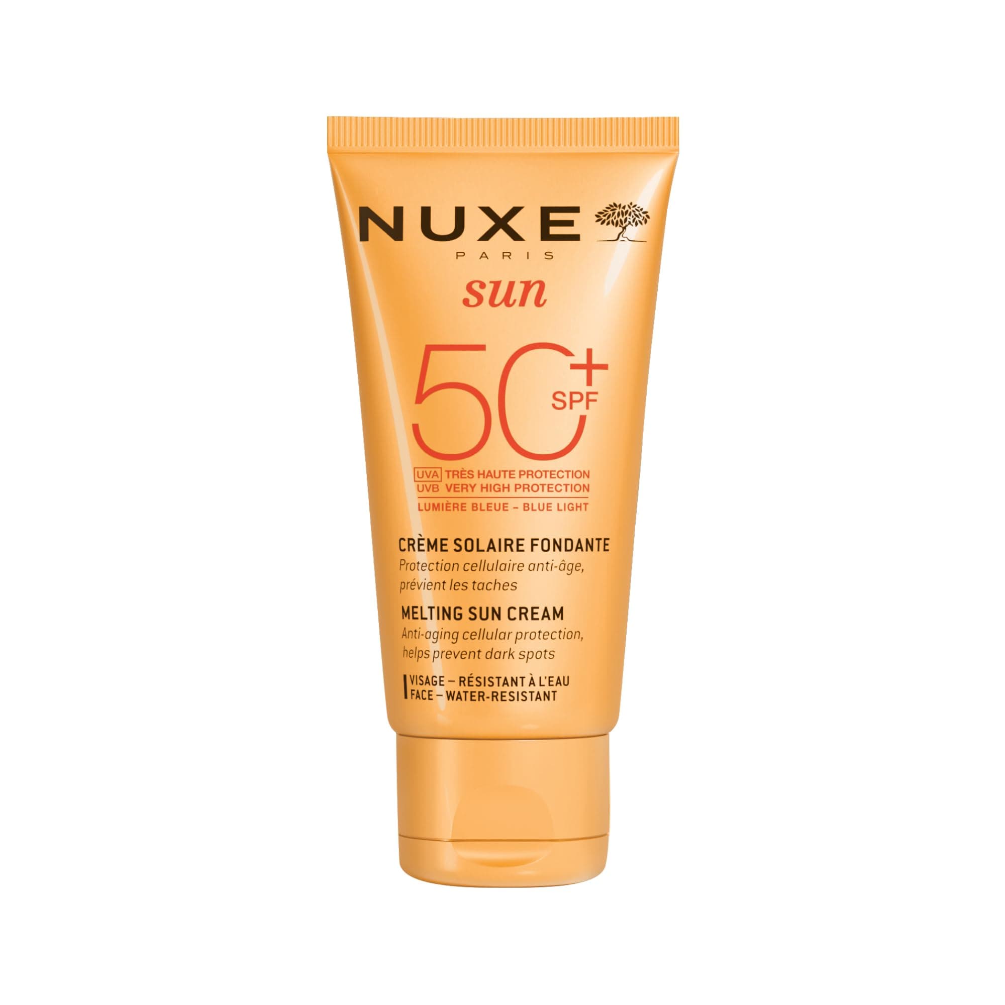 Sun Melting Sun Cream SPF 50, 50ml, Broad-Spectrum Face & Body Sunscreen, Protects from UVA/UVB Rays & Enhances Tan, With Patented Filter System, Vegan Formula