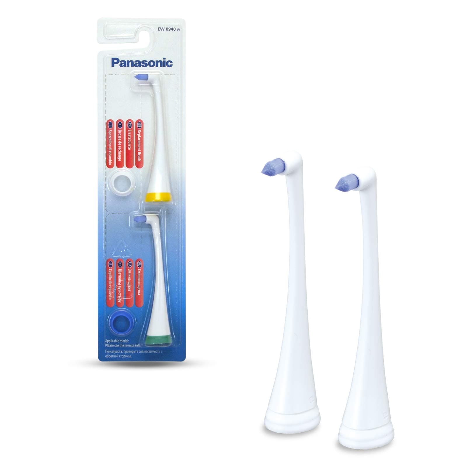 Panasonic EW0940 Replacement Toothbrush Heads Pack of 2 Suitable for All Panasonic Sonic Toothbrushes