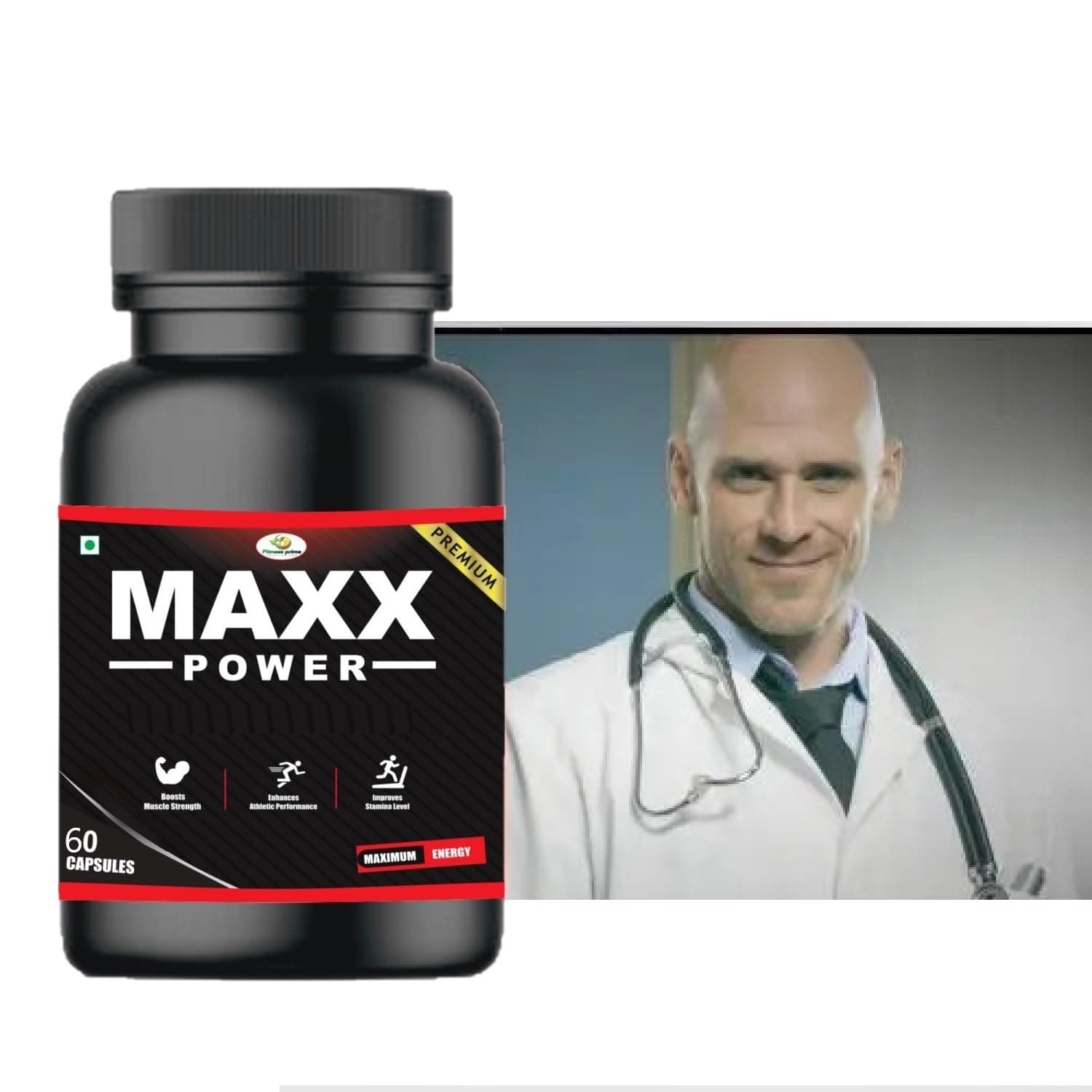 Maxx Power Testo Capsules for Men | Ayurvedic Strength, Stamina & Endurance Booster | Natural Energy & Vitality Supplement | 60 Veg Capsules