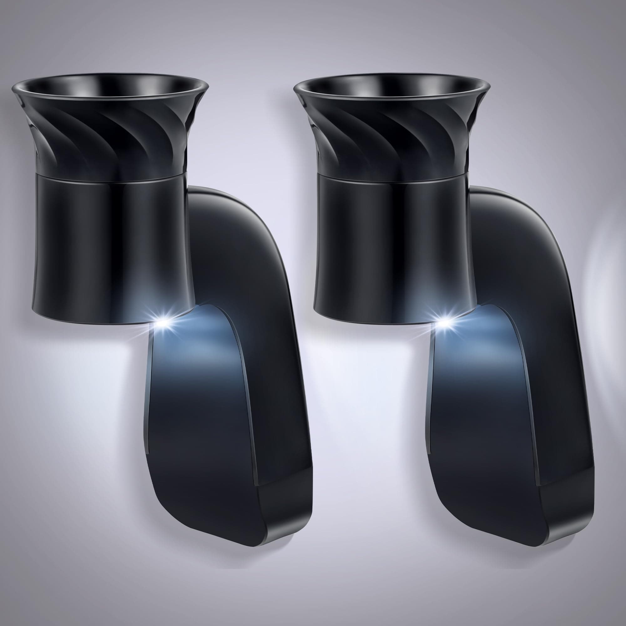 2 Pcs Wall Fragrance Plug with Night Light Compatible with Bath and Body Works WallFlower Refills (No Fragrance Included), ETL Certified, Rotatable Scent Control Plug for Home/Office (Black)