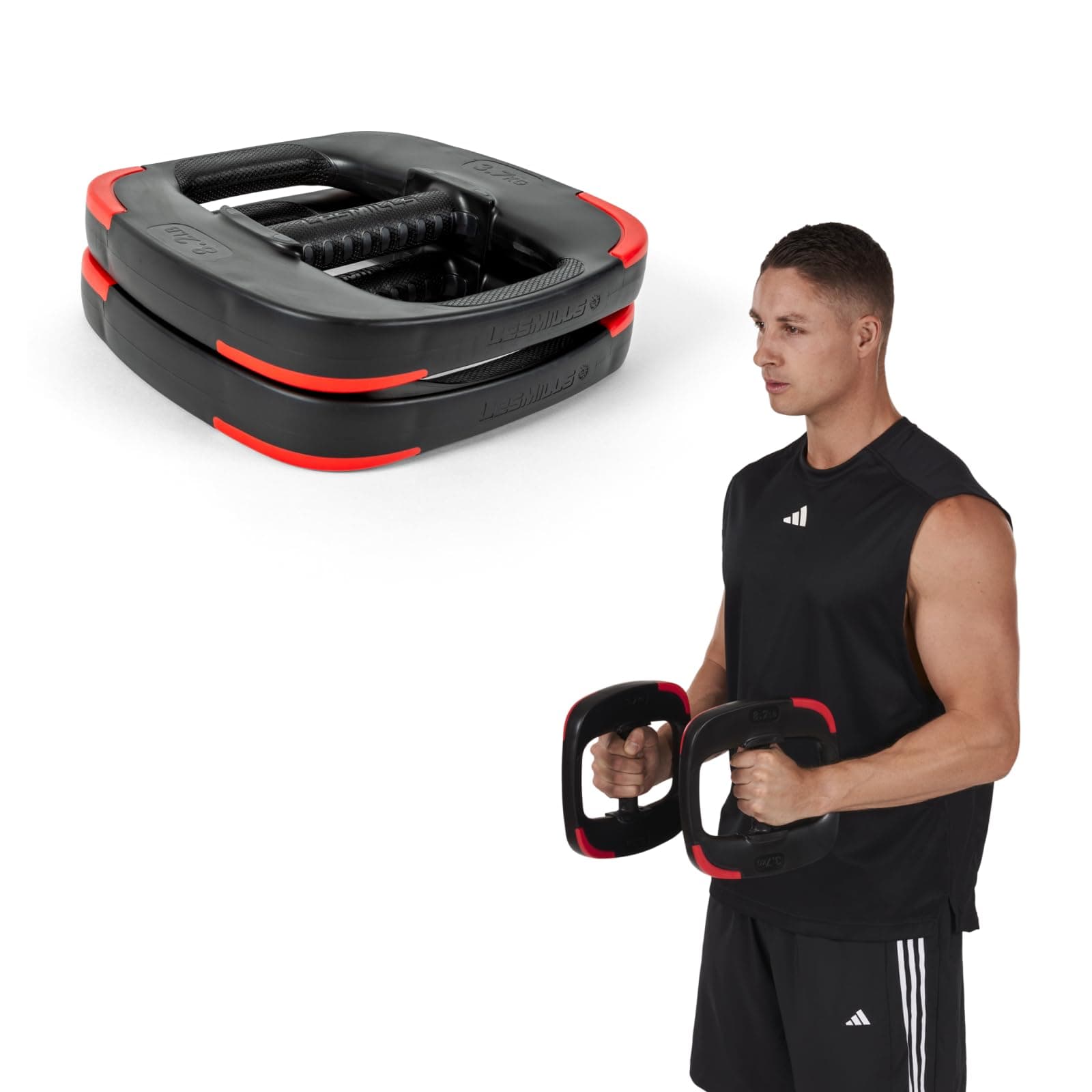 Les Mills™ Dual Purpose Ergonomic Exercise Weight Plates for Total Body Workouts