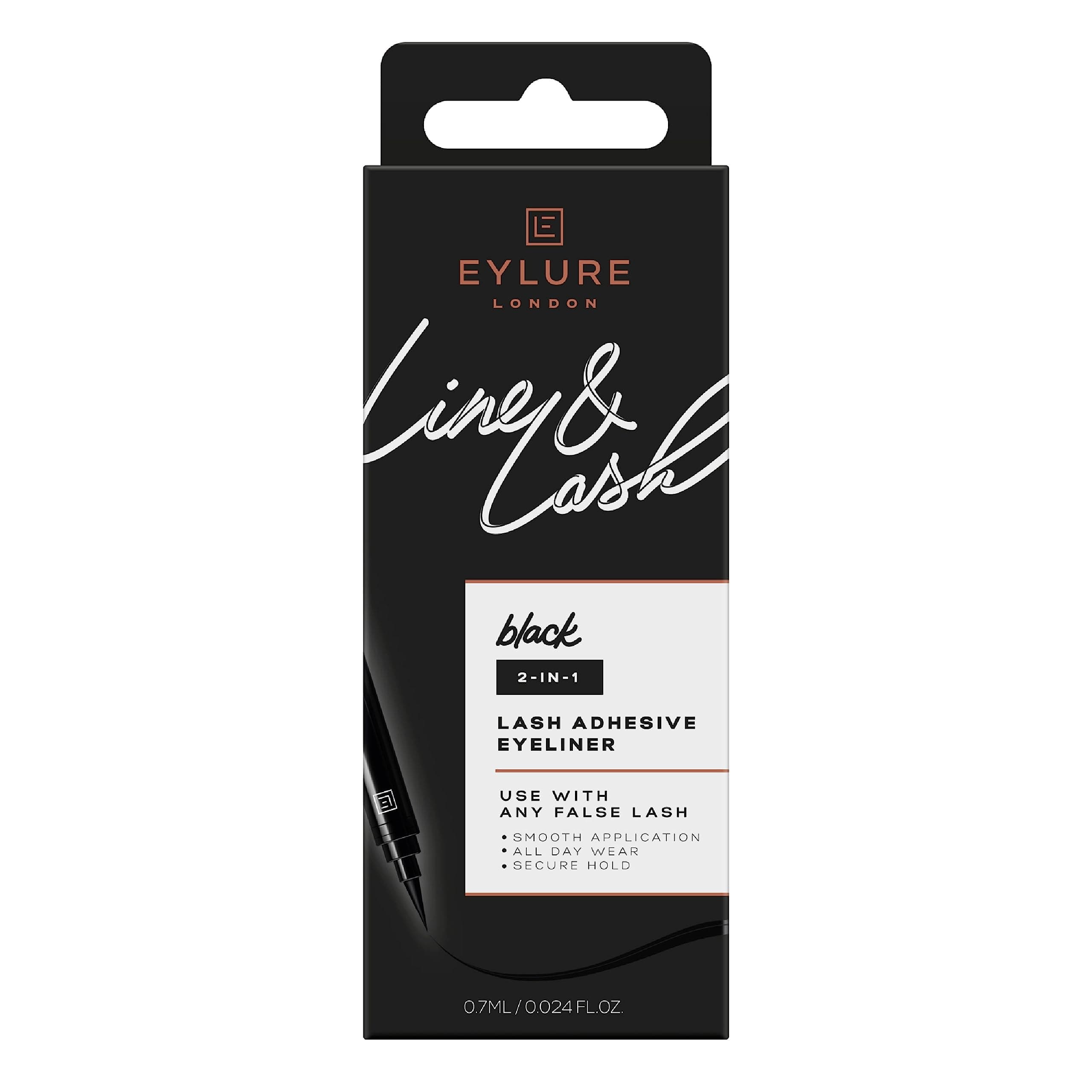 Line & Lash 2-in-1 Adhesive Eyeliner, Black