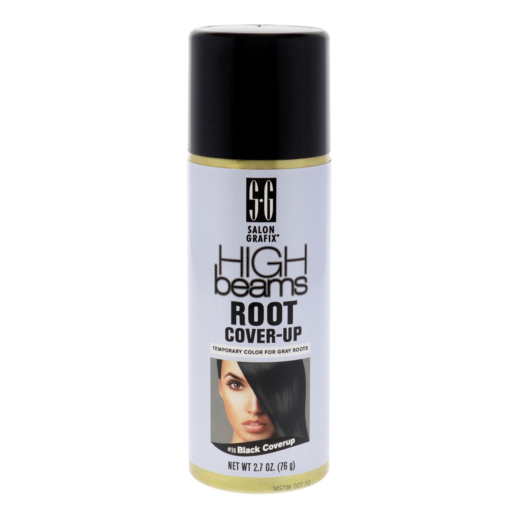 Salon Grafix High Beams Root Cover-Up Temporary Spray - Salon-Quality Spray Hair Dye - Washable Black Hair Dye - Temporary Hair Color - Black - 2.7 oz