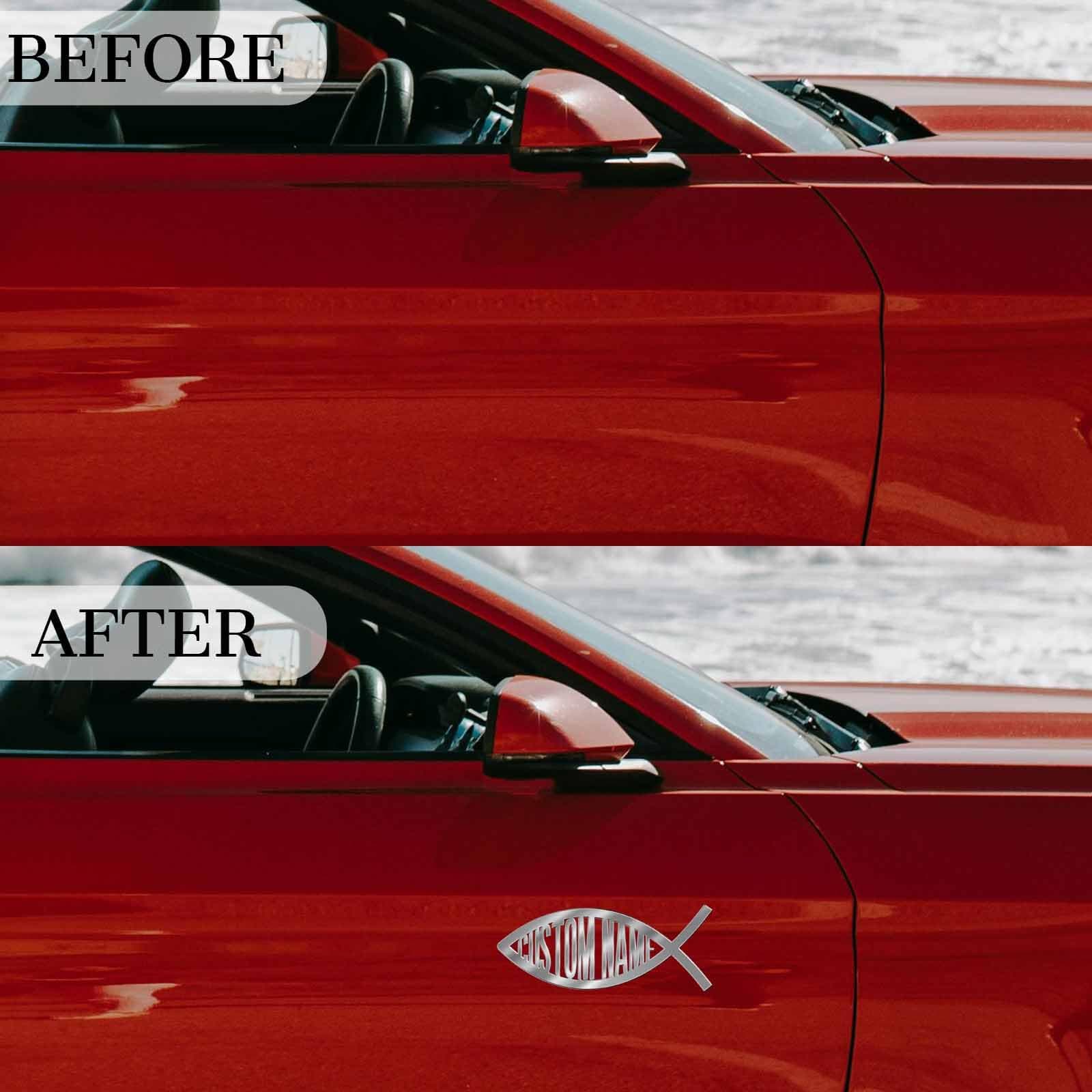 GMDLSK Custom Emblem 3D with Personalized Name, Custom Automotive Metal Letters Emblem, Personalized 3D Chrome Metal Stickers Strong Adhesive Decals Car Truck Boats Gifts