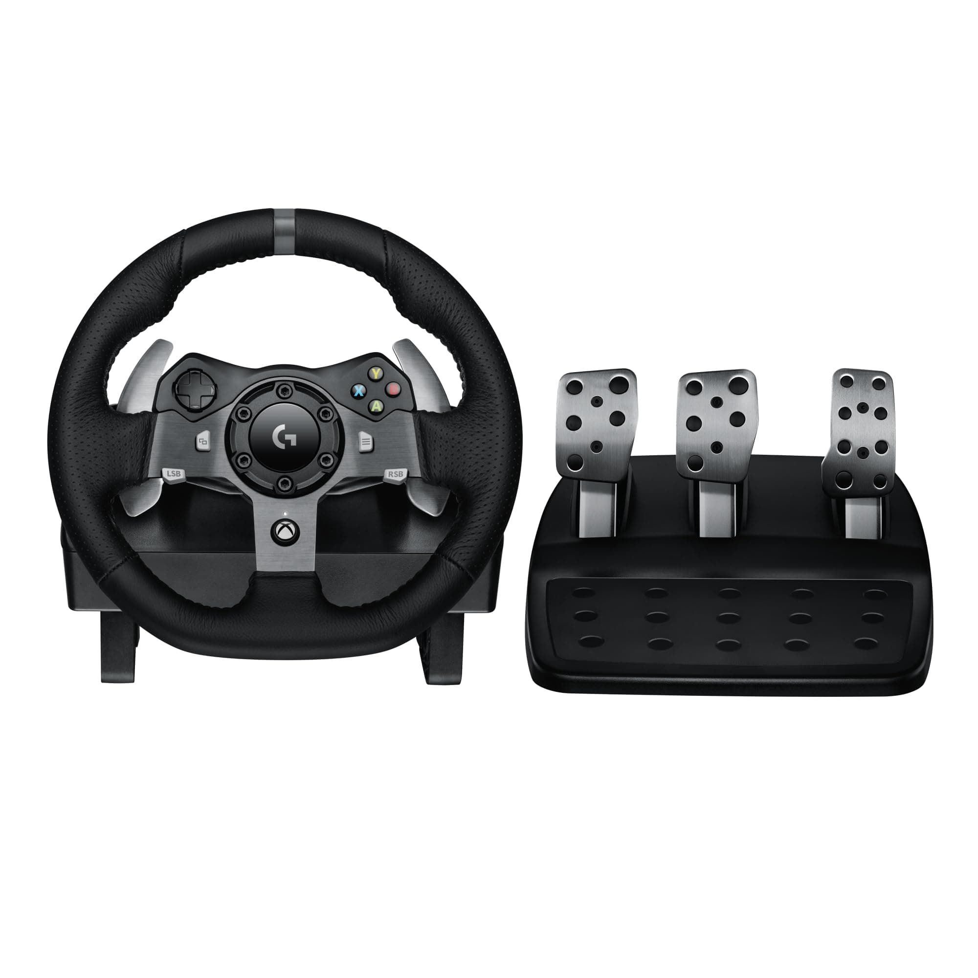 Logitech G G920 Driving Force Racing Wheel and Floor Pedals, Real Force Feedback, Stainless Steel Paddle Shifters, Steering Wheel Cover for Xbox Series X|S, Xbox One, PC, Mac - Black