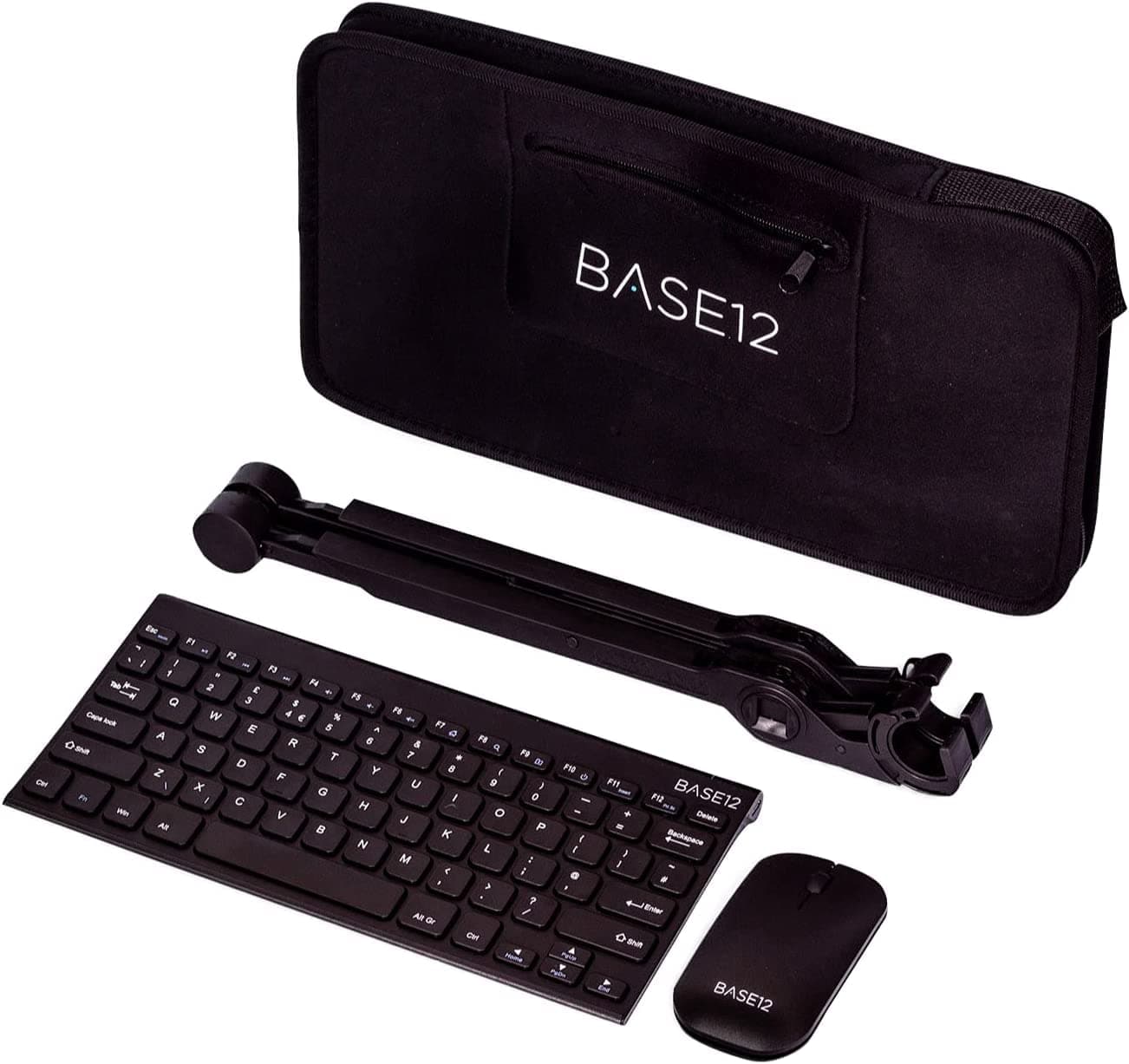 K2 Laptop Stand Bundle with Portable Height Adjustable Ergonomic Laptop Riser, Wireless Keyboard and Mouse and Protective Carry Case