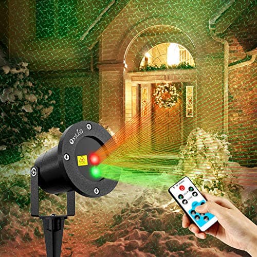 OxyLED Outdoor Christmas Projector Lights, RG Landscape Projector Light with Remote Controller for Holiday Parties Disco Halloween Christmas Decoration