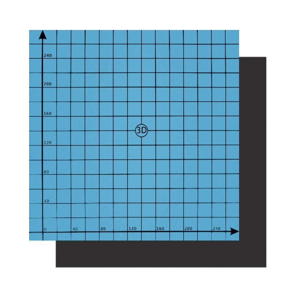 HWA KUNG 3D Printing Build Surface, 12.2" x 12.2" (310x310mm) Flexible Magnetic Build Platform Two-Layer Magnetic Hot Bed Sticker for 3D Printer