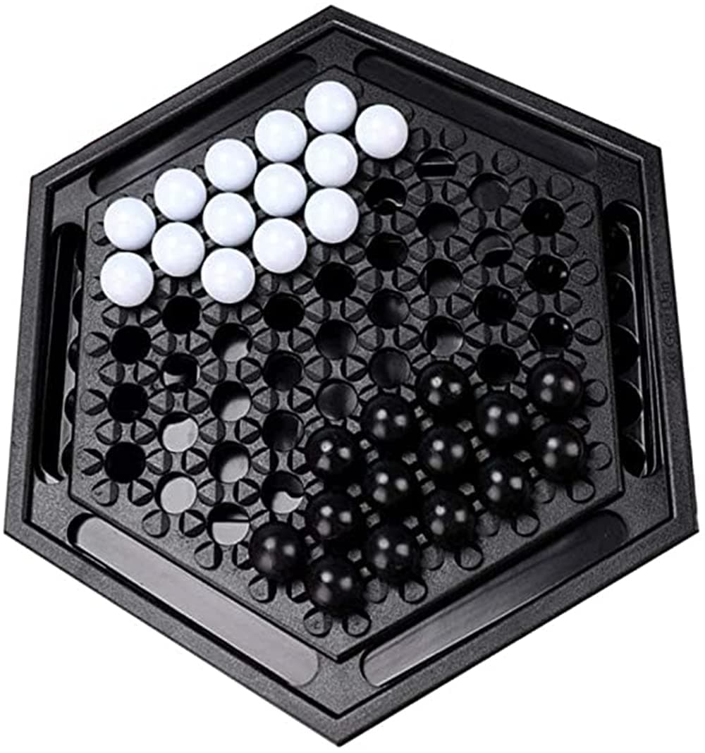 DELFINO Kid's Abalone Marble Strategy Game Winner Board