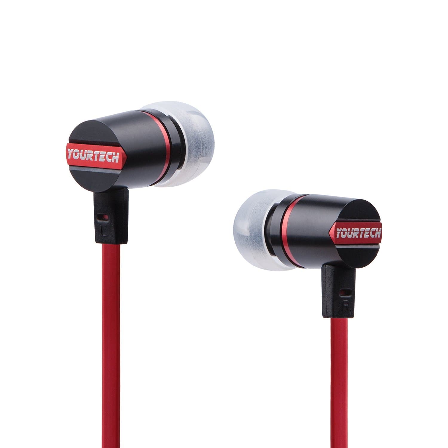 Apple iPhone headphones YourTech EQ1000 red In-Ear Noise-Isolating earbuds earpods for Apple iPhone iPad, iPod Music