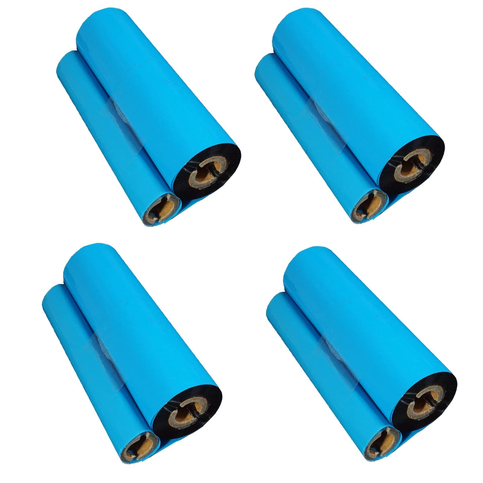 BEUYI 4 rolls 4.33'' x 244' Premium Resin Enhanced Wax Ribbon, 110mm x 74m Black Thermal Transfer Ribbon, Desktop Barcode Thermal Label Printer ribbons, 1/2'' Core, for Zebra GC, GK, GX, ZD & Eltron