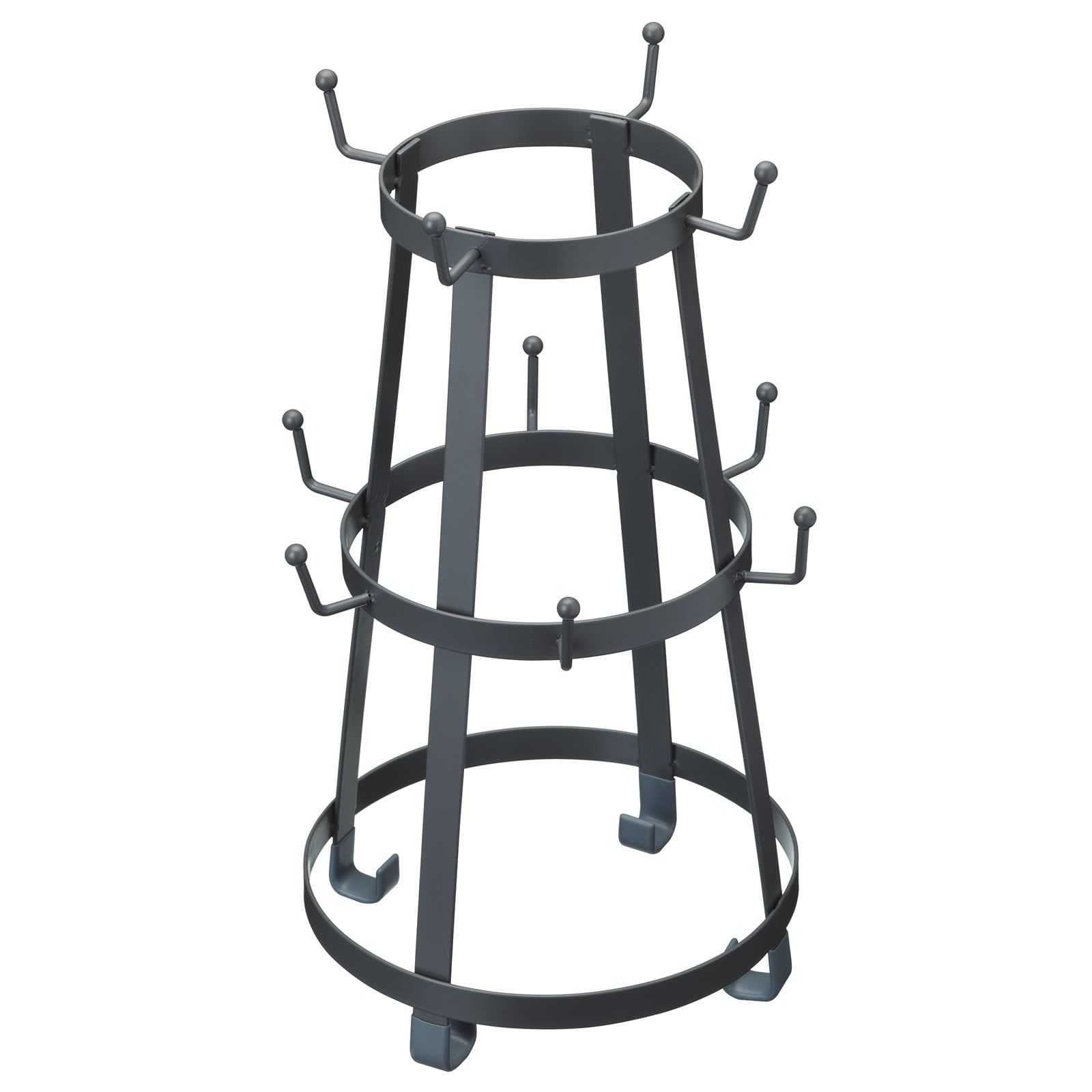 KitchenCraft Living Nostalgia Mug Tree, Grey, 34 x 18.5 cm