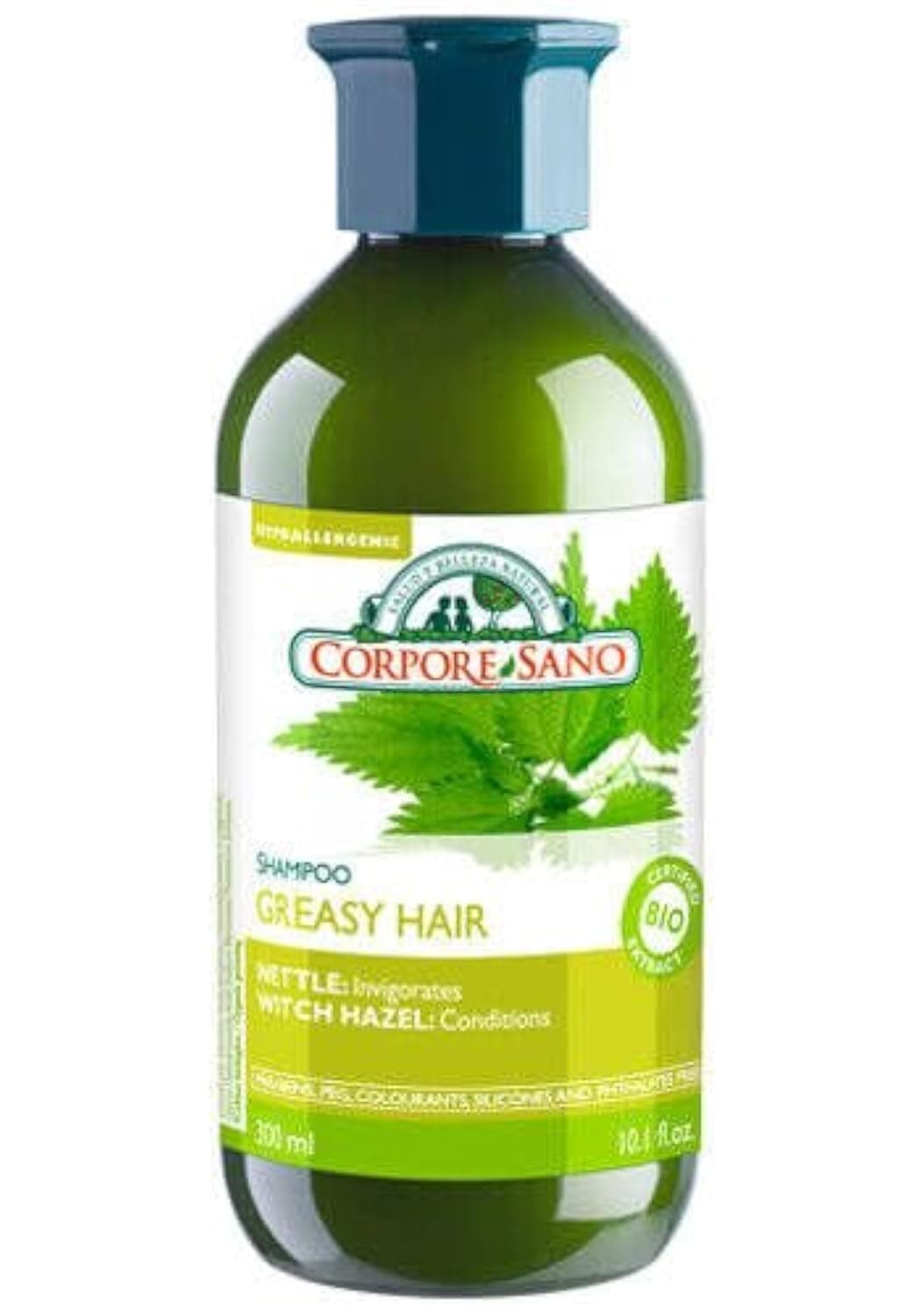 Nettle,Witch Hazel and Lime Shampoo-No Parabens-Certified Organic- Hypoallergenic-Greasy Hair-300 ml/10.1 fl. oz.