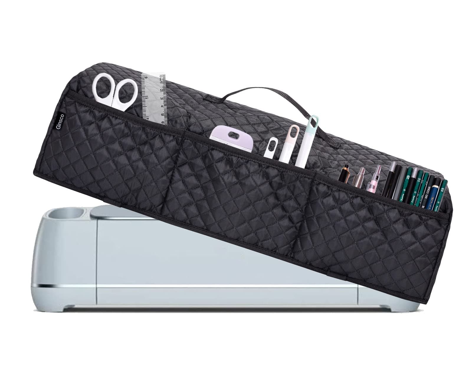 Ginsco Black Dust Cover for Cricut Explore Air 2, Explore 3, Maker 3, Maker - PVC, Water Resistant, Storage Cover