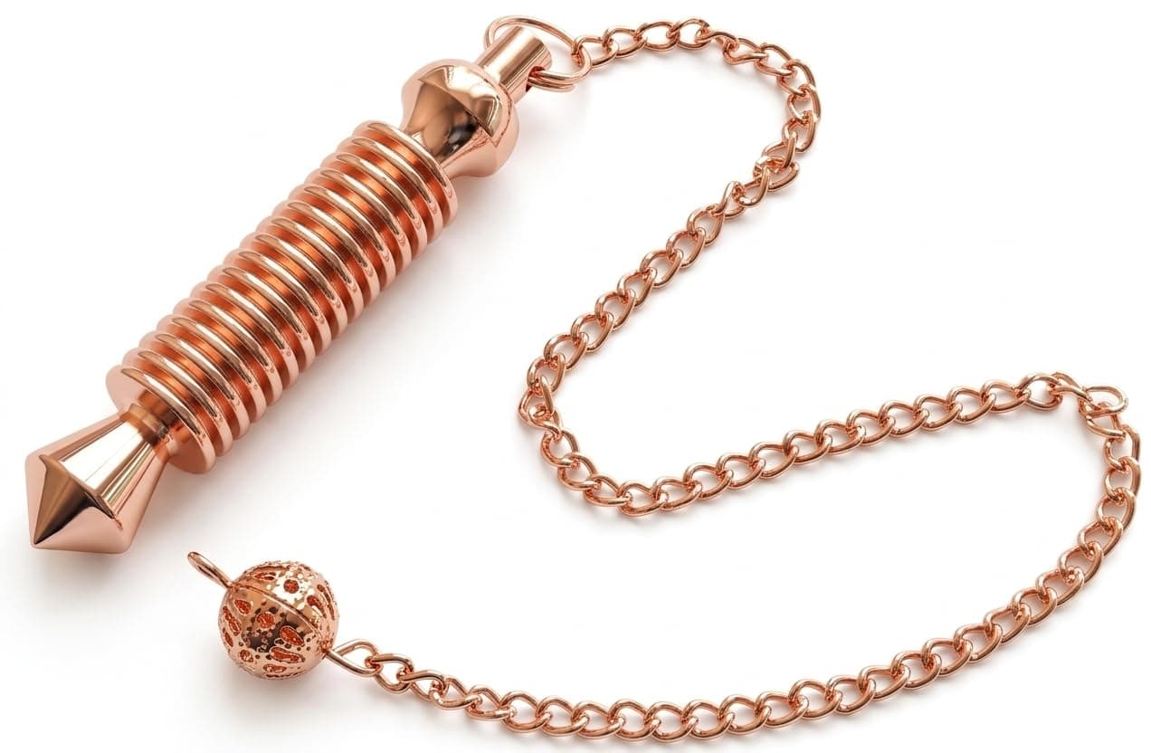 Lightweight Copper Cone Pendulum for Reiki Healing, Dowsing & Chakra Balancing – Solid Meditation Tool for Divination & Energy Cleansing