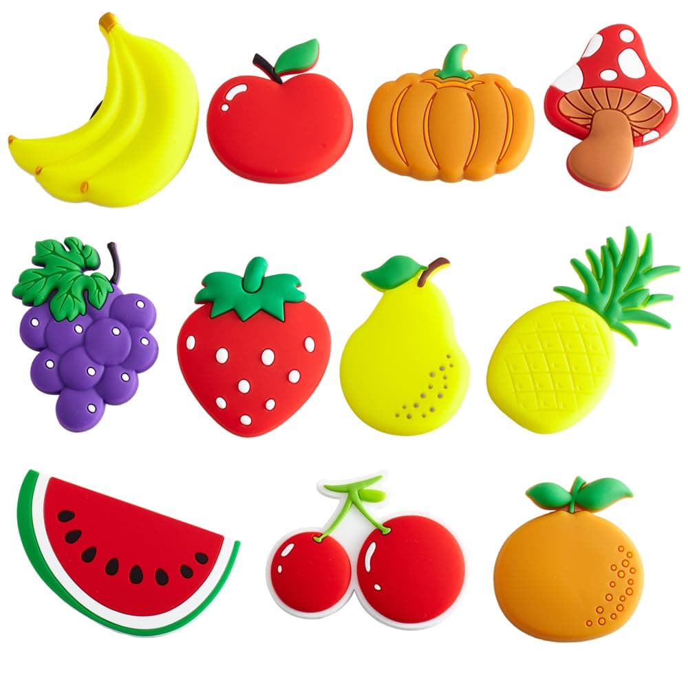 Waterproof PVC Refrigerator Magnet Stickers - Cut Fruit Design Strong Hold for Photos Notes & Decorations