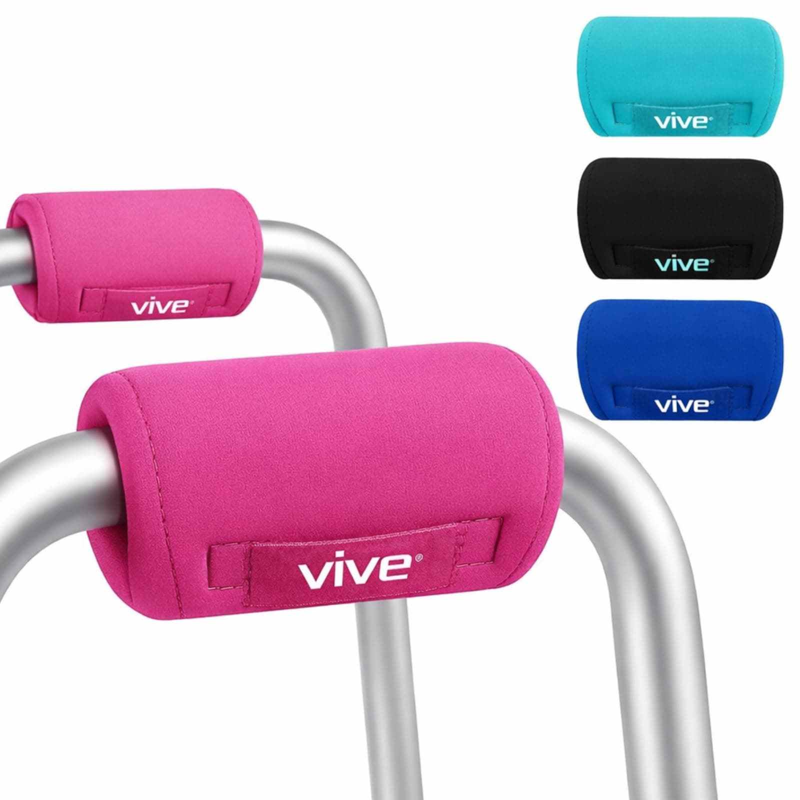 Walker Handle Cushions - Padded Hand Covers - Soft Cushion Padding Medical for Folding Rolling Wheelchair, Rollator Handle, Senior, Elderly Grippers - Crutch Handle Pad Grips - Mobility Aid