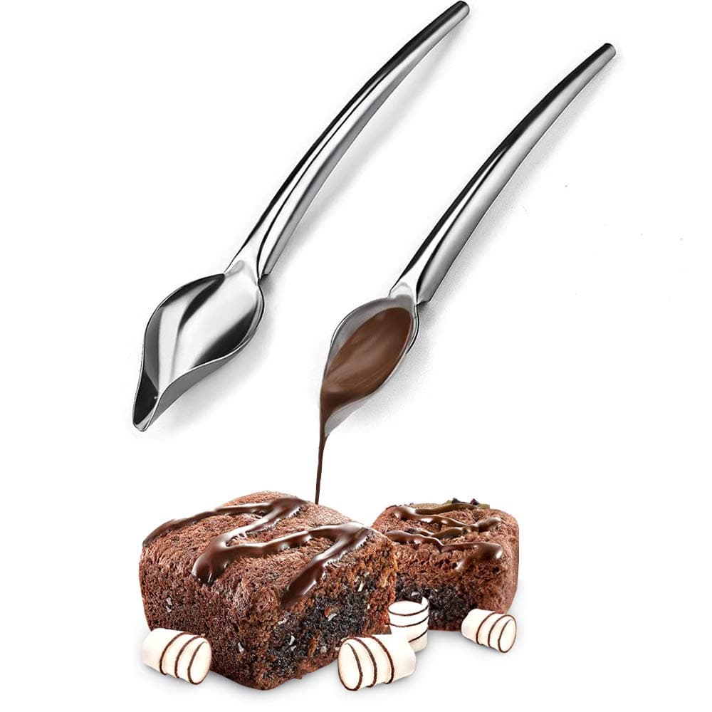 Deco Spoon Multi-use Precision Chef Culinary Drawing Spoons for Decorating Plates, set of 2