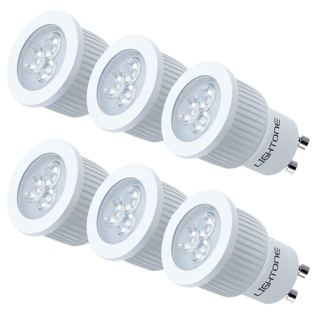 Lightone GU10 LED Bulb, 35W Halogen Bulb Equivalent, 280LM, 50° Beam Angle, Warm White, 6-Pack