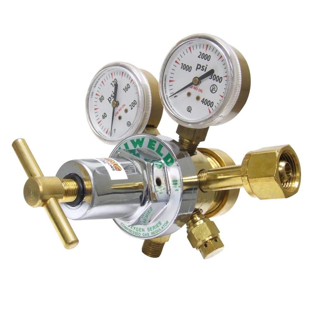 Uniweld RHT8010 Medium/Heavy Duty Two Stage Oxygen Regulator with CGA540 Inlet
