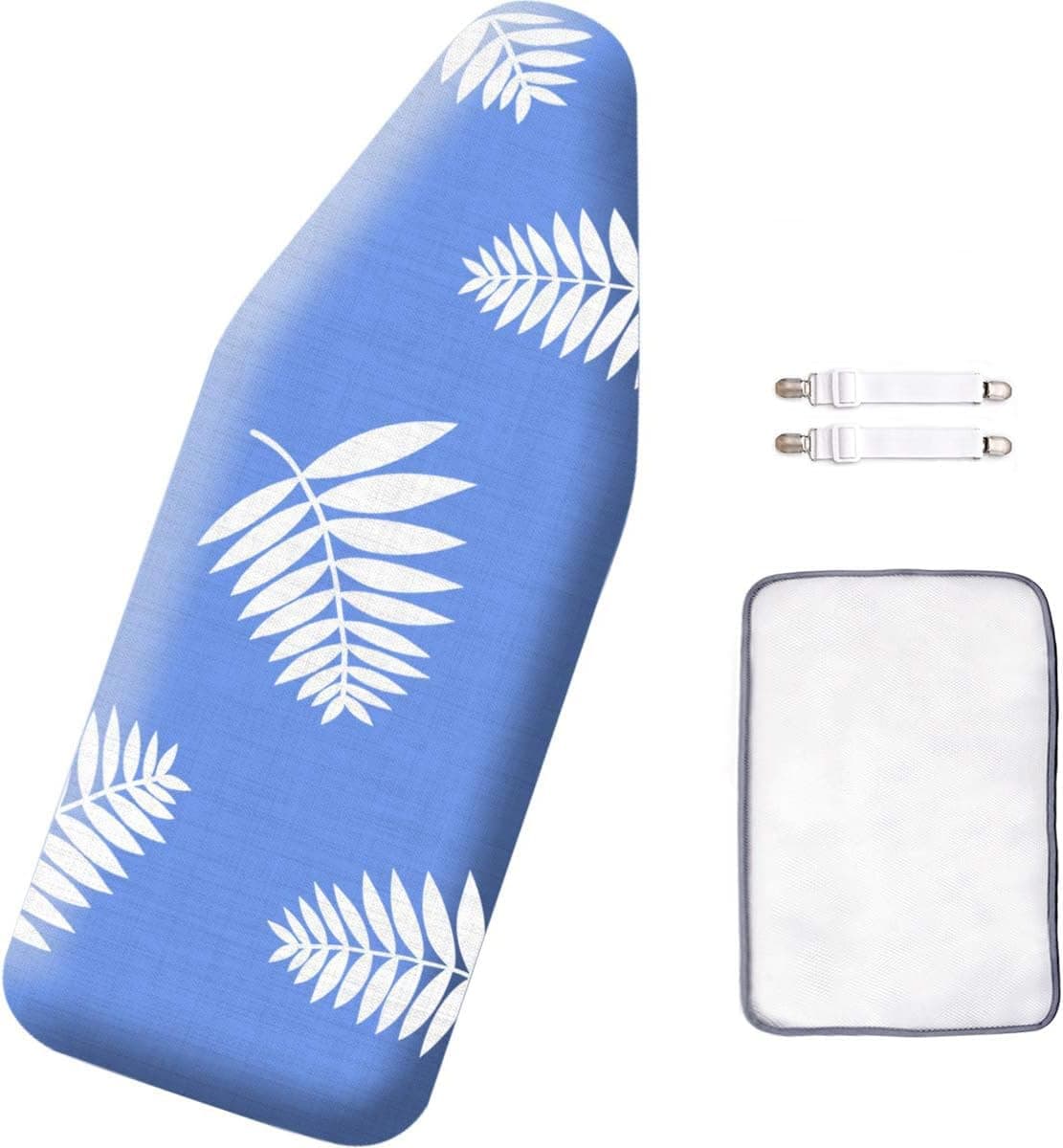 SheeChung 12.5 x 30 Inch Mini Ironing Board Cover - with 100% Cotton Iron Cover and Extra Thick Pad,Resists Scorching and Staining,Fits for Small Table Top Ironing Board