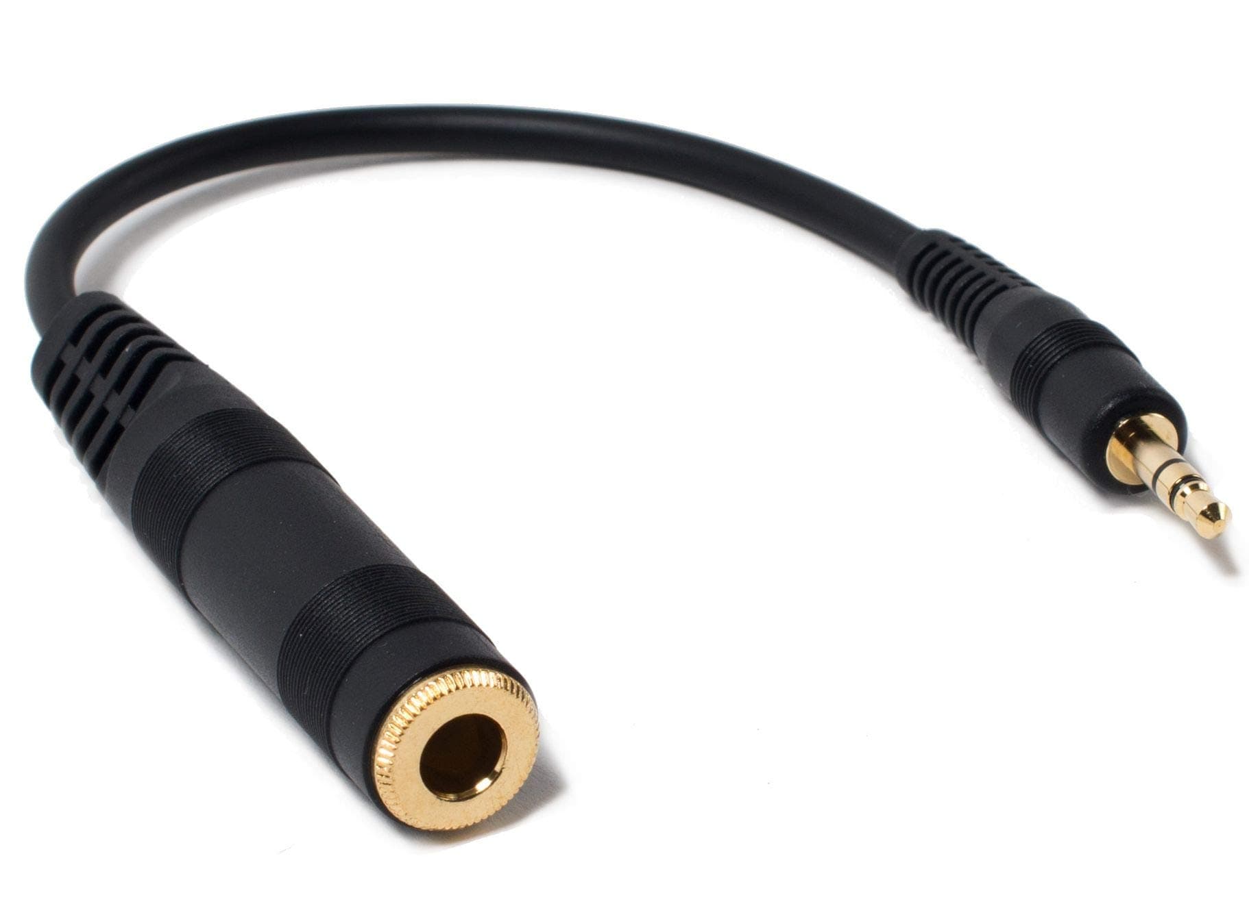 Sennheiser 3.5 mm M to 6.3 mm F 6.3 mm 3.5 mm Gold, Black Cable Interface/Gender Adapter – CABLE INTERFACE/Gender Adapter (6.3 mm, 3.5 mm, 0.23 m, gold, black)