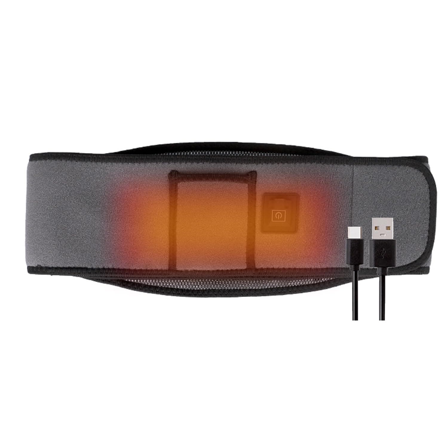Rechargeable Heating Belt with Massage - Adjustable Warm Wrap for Back & Waist Pain Relief - Soothing Heat Therapy for Muscle Relaxation