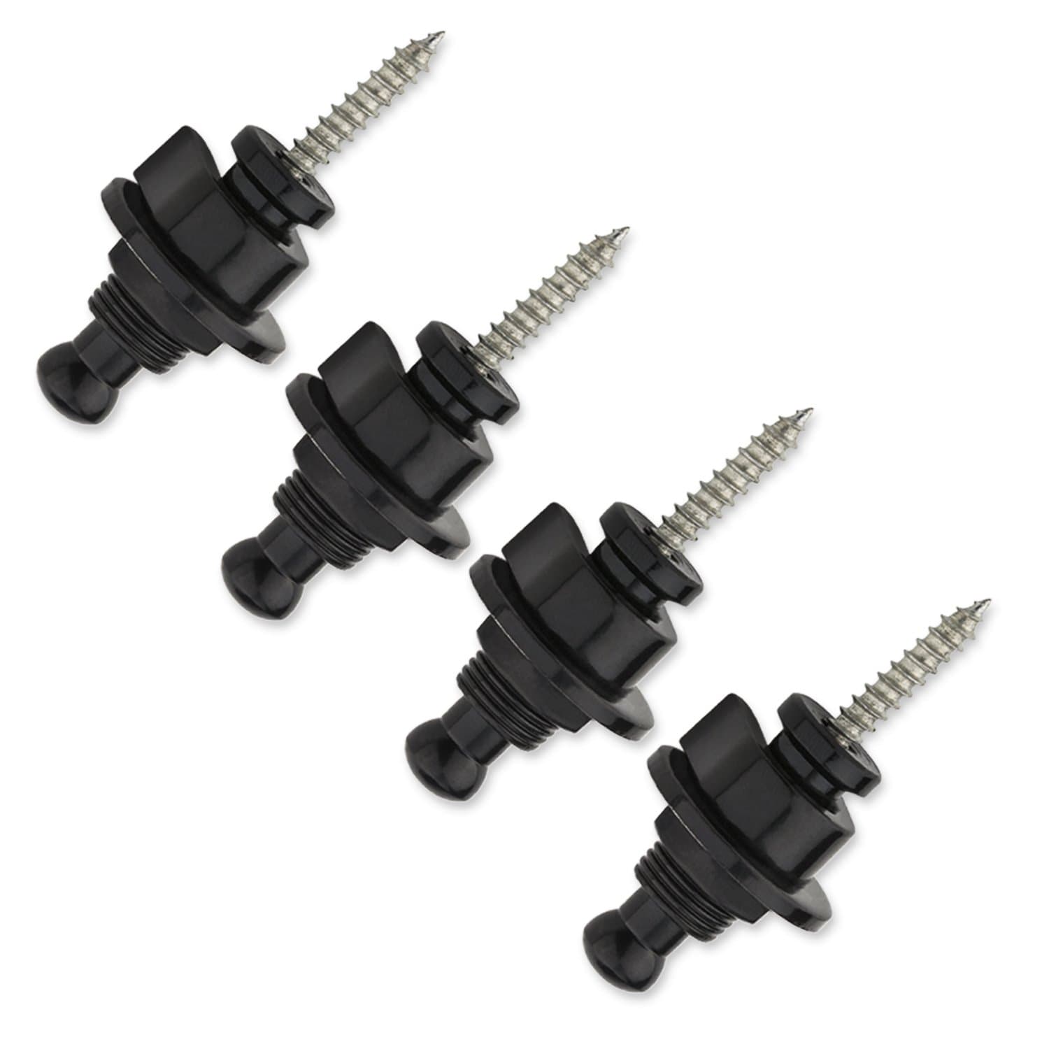 VIN Guitar Strap Locks Black Schaller-style Black (Pack of 4)