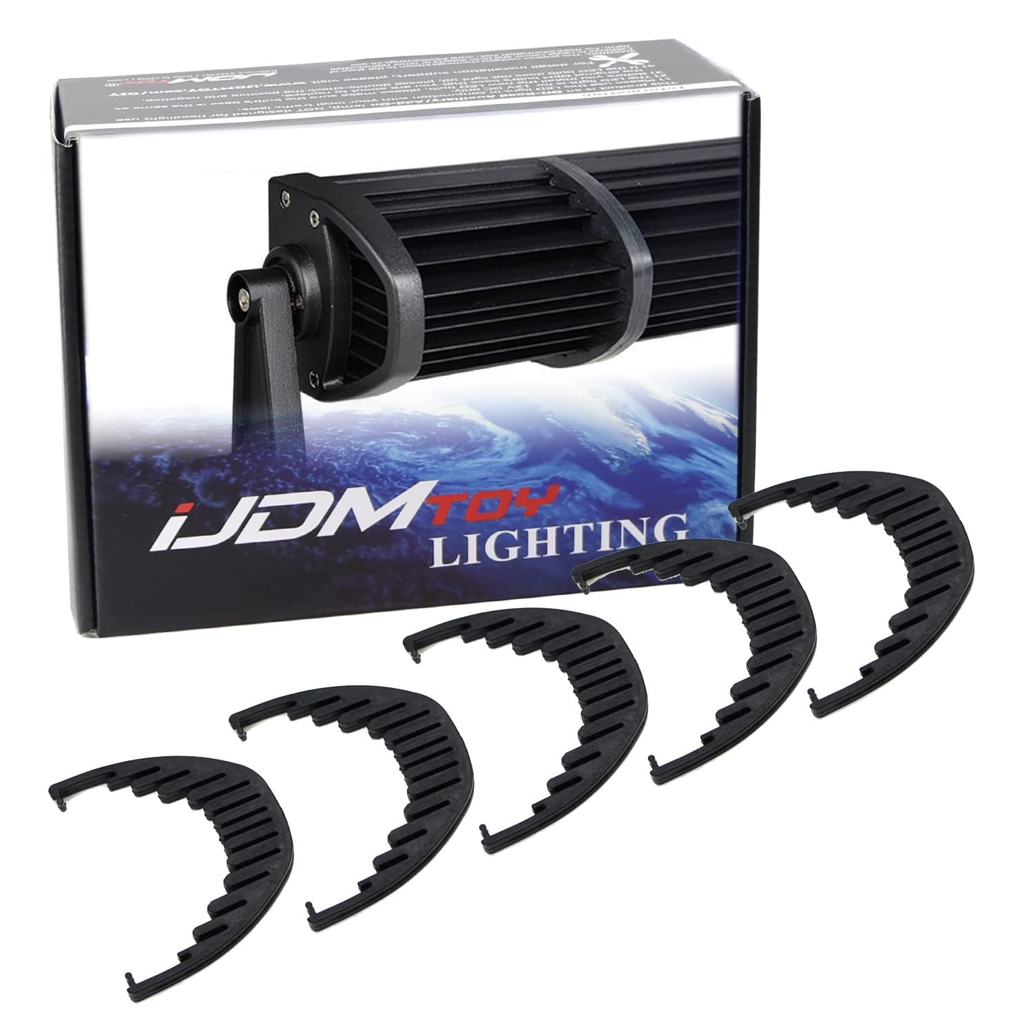 5-Piece Rubber Isolators Noise Vibration Dampener Silencers Compatible With Most 20" 30" 40" 42" 50" 52" Double-Row LED Light Bar (Compatible w/ 14 Heat Sinks)