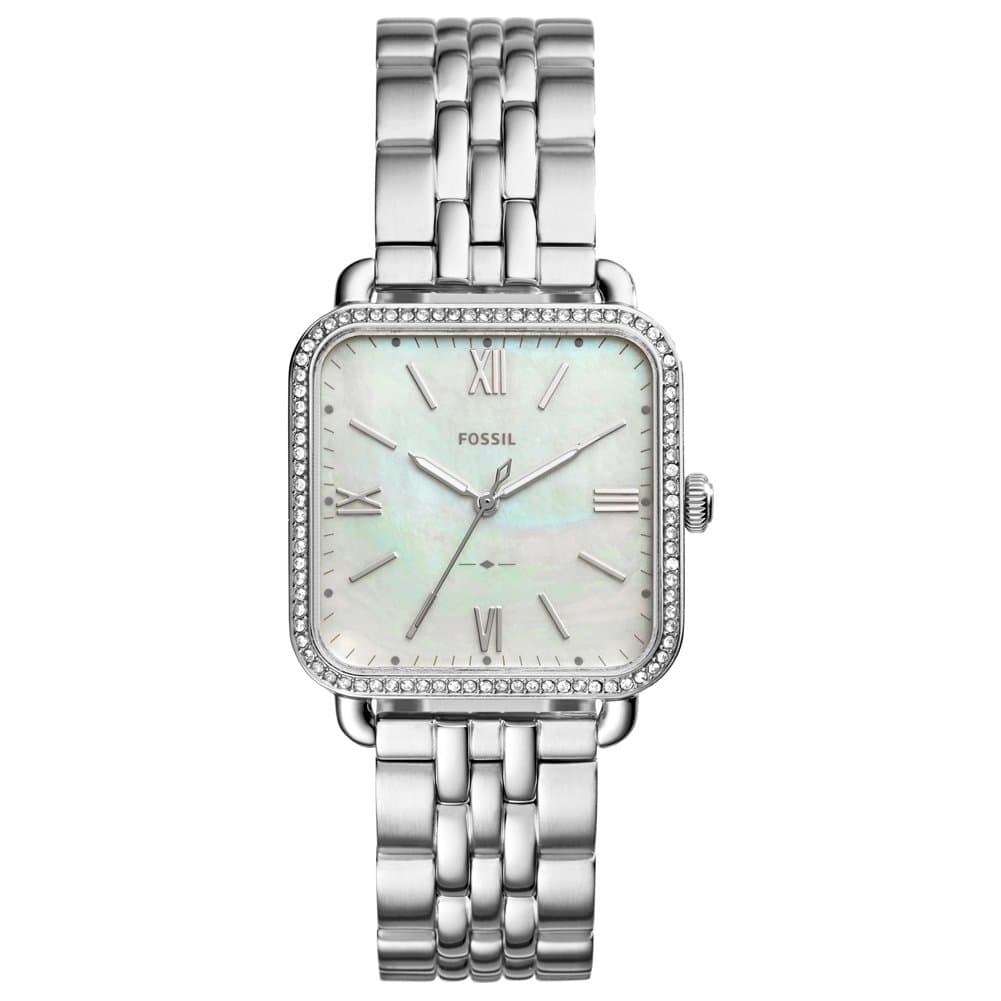 Fossil Micah Womens Quartz Watch with Mother of Pearl Dial and Silver Stainless Steel Bracelet ES4268