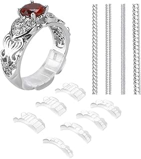 Coopache 2 Styles Invisible Ring Size Adjuster for Loose Rings – Ring Guard, Ring Sizer, 11 Sizes Fit for Man and Woman Ring