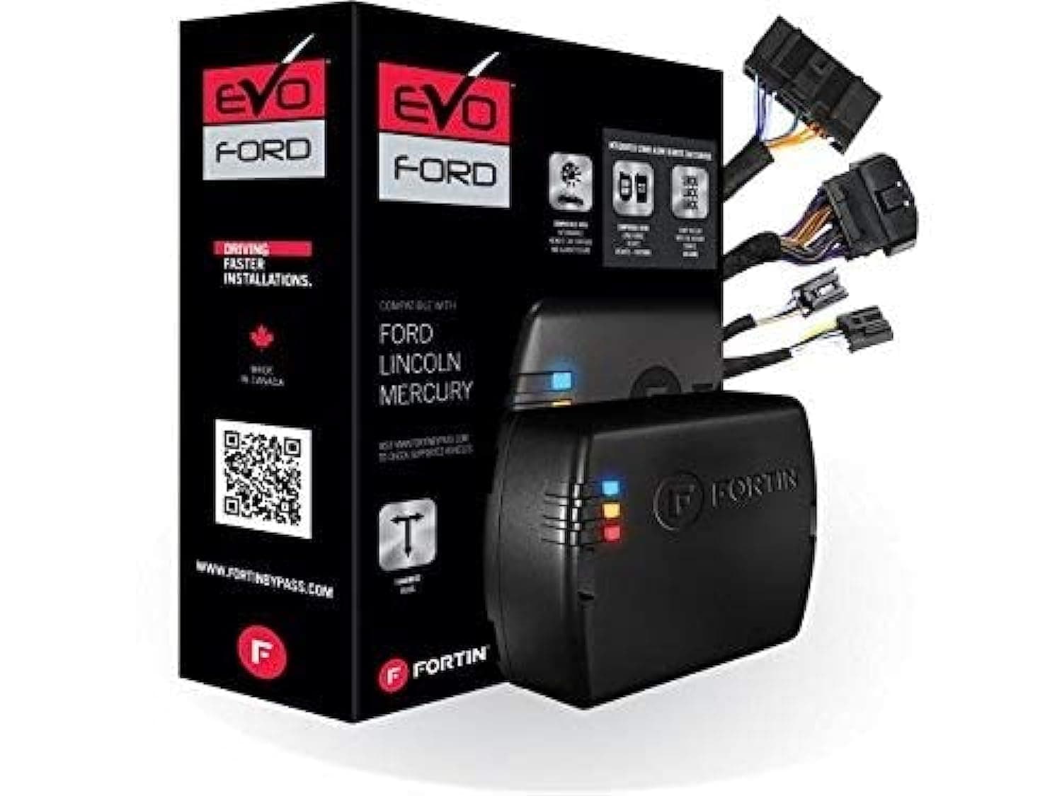 EVO-FORT4 Stand-Alone Add-On Remote Start Car Starter System for Select 2008+ Ford, Lincoln and Mercury standard key vehicles