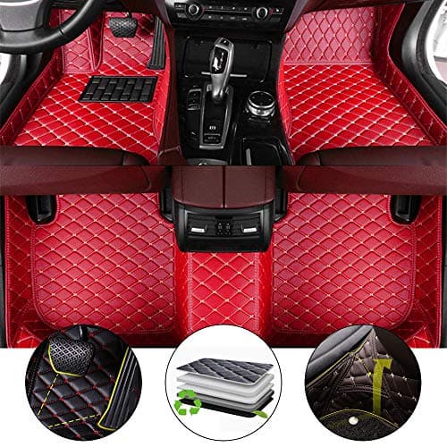 Leather car Mats Fit for Continental GT 2012-2017 Floor Mats Full Protection Car Accessories 3 Piece SetRed