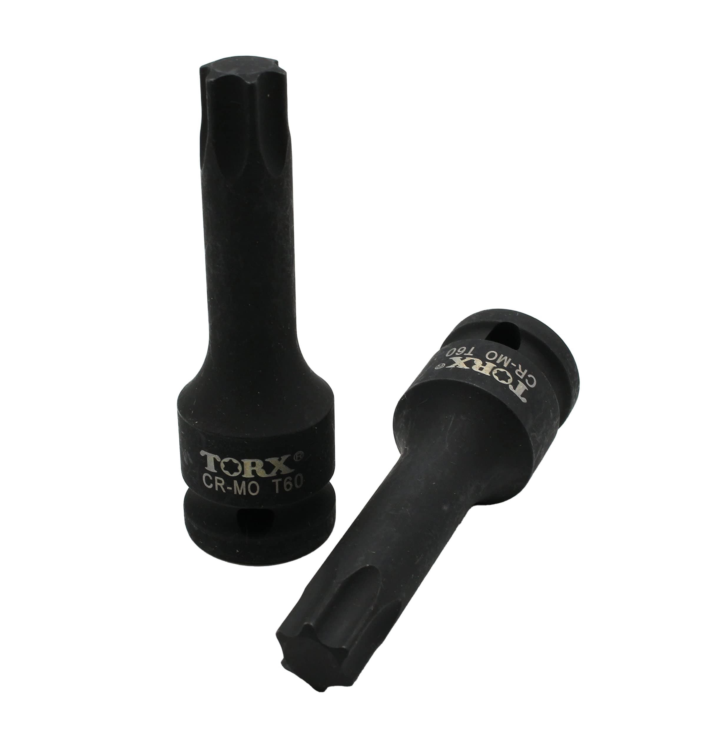 T60 3 Inch Long Torx Star 6 Point Black Impact Bit Socket Auto Repair Tool 1/2 Inch Square Drive
