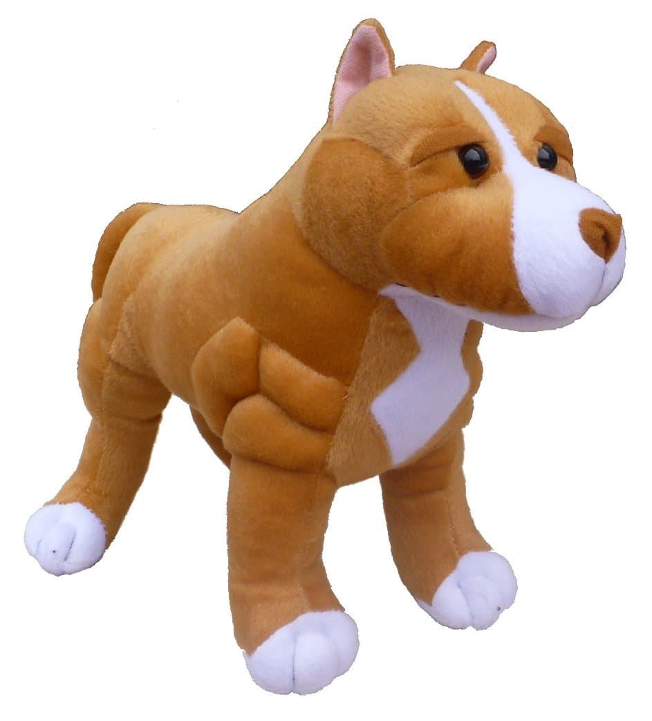 Adore 13" Standing Boss The Pit Bull Dog Plush Stuffed Animal Toy