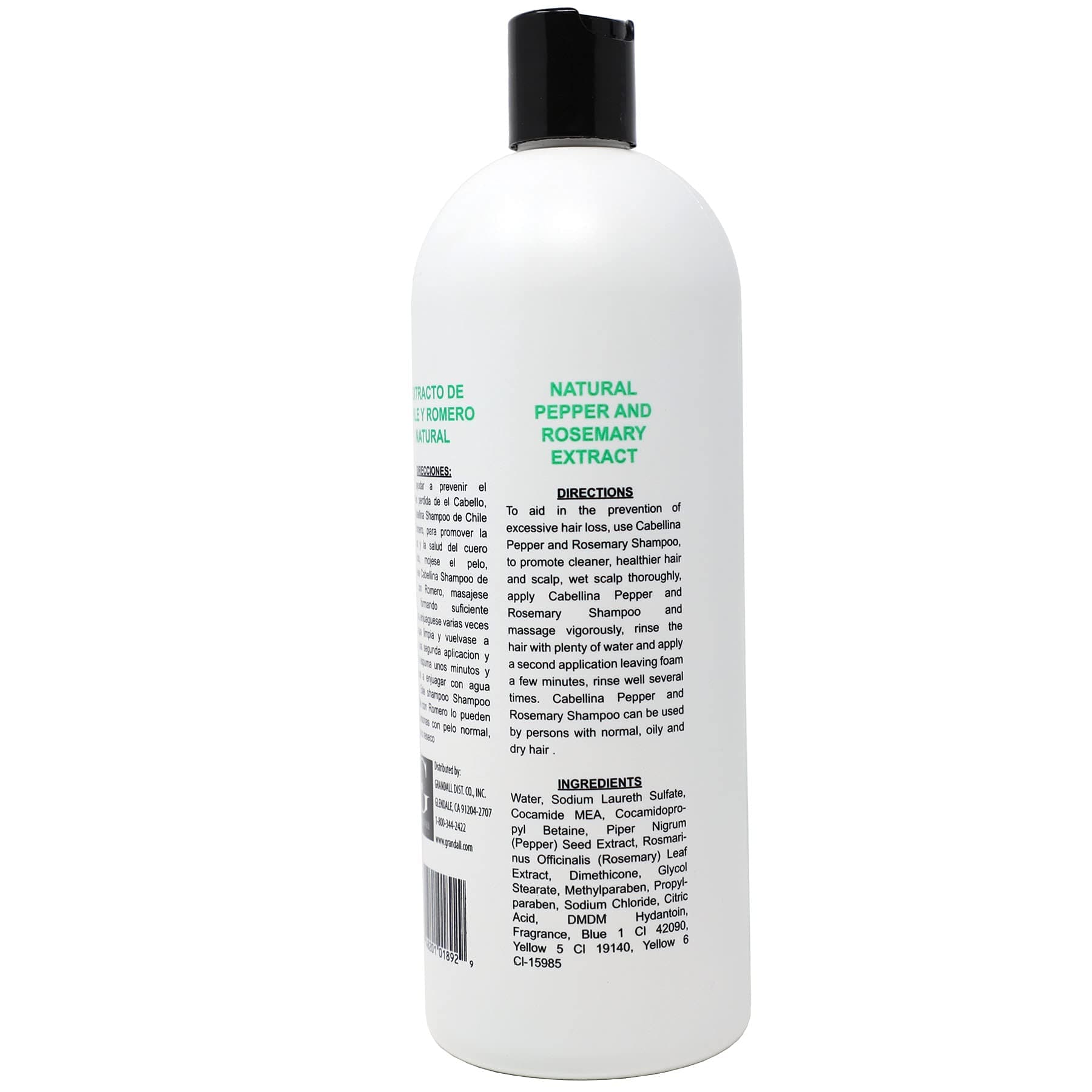Chile con Romero Shampoo, Cleans and Refresh, 32 FL OZ, Bottle,Green