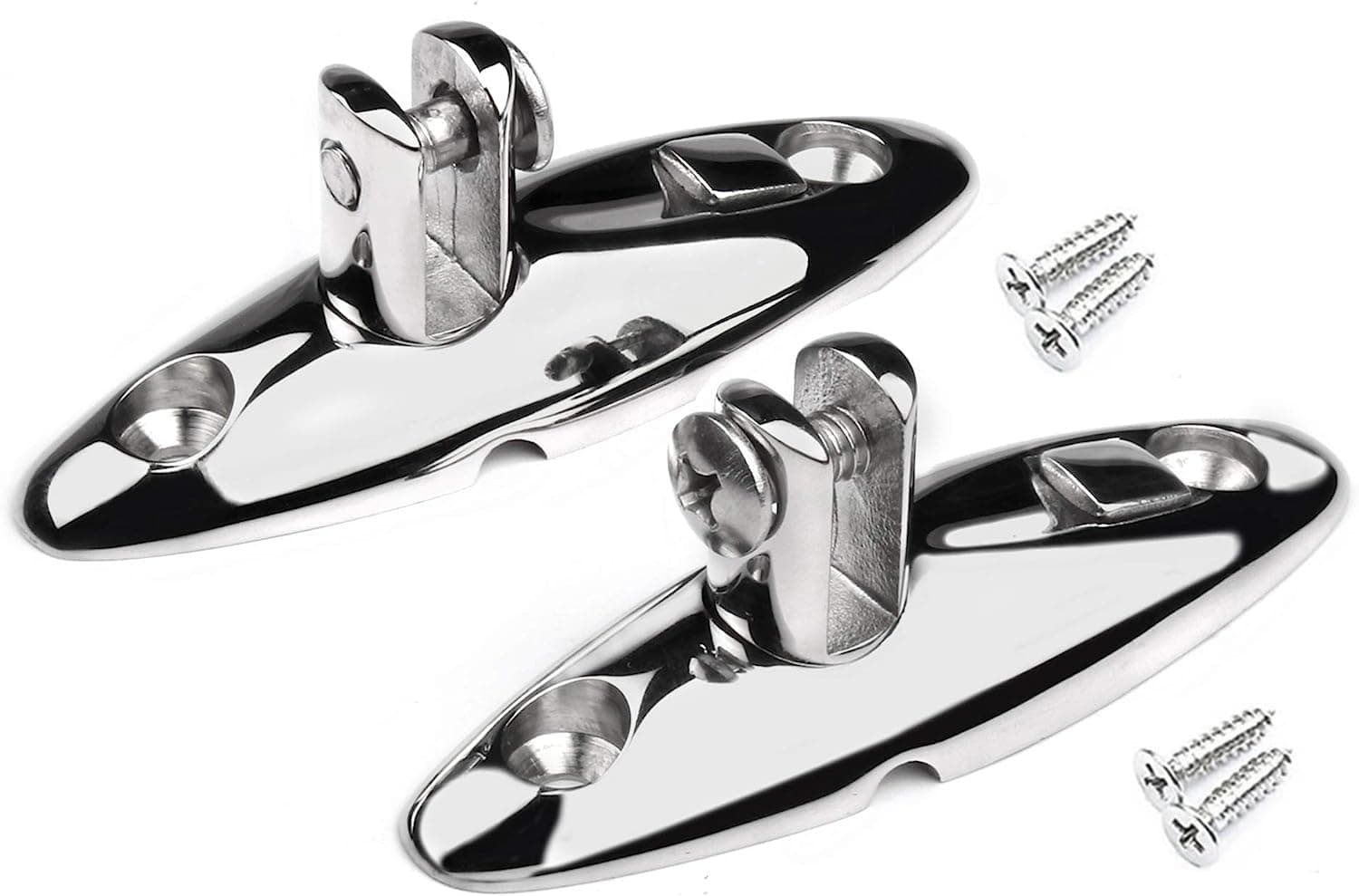 MIZUGIWA Boat Bimini Top Swivel Hinge,Deck Quick Release,Swivel Side Mount Hinge 316 Stainless Steel Bimini Top Deck Hinge Marine Hardware with Fasteners for Boat Yacht,Pontoon Boat