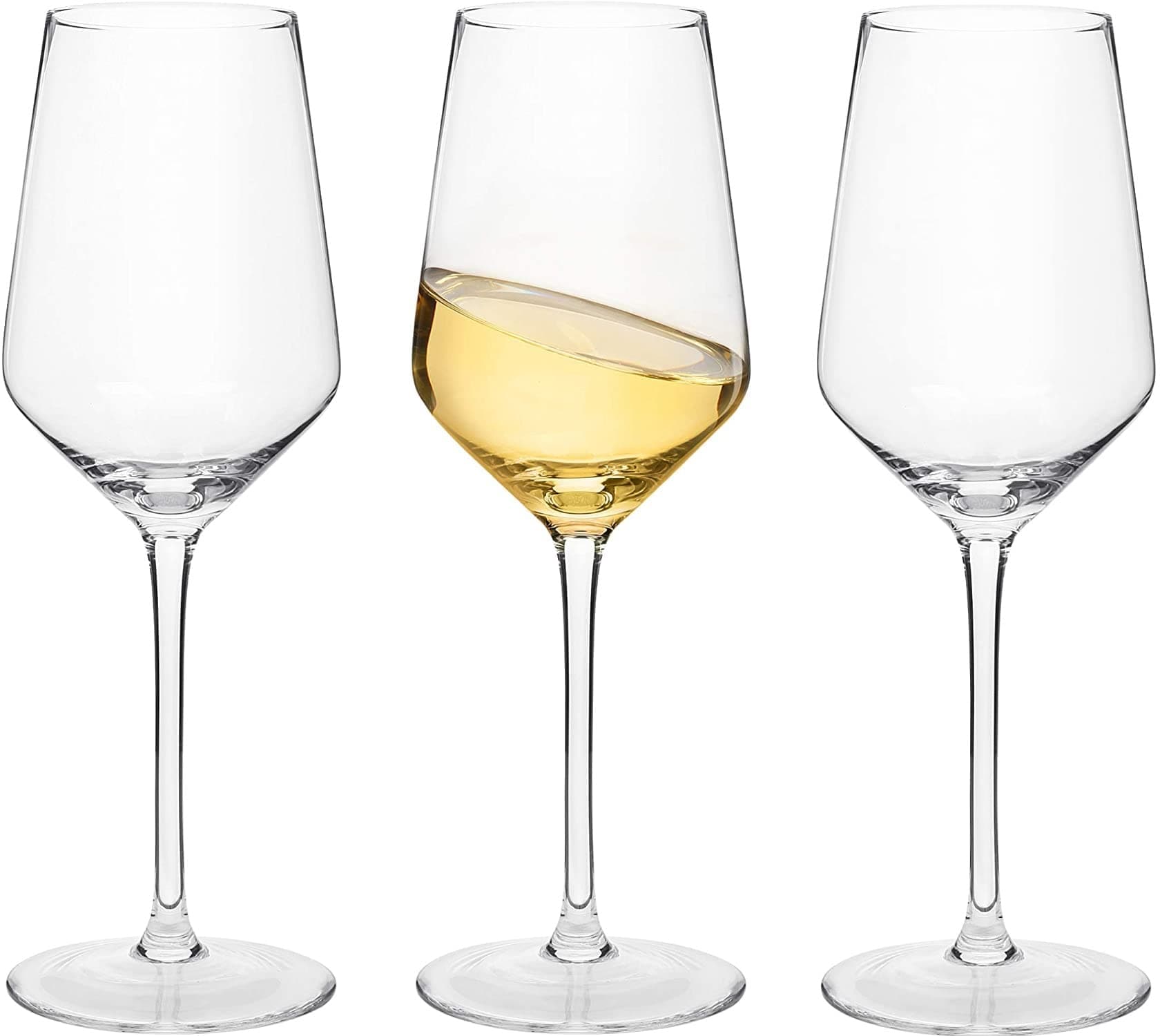 Ash & Roh® Ideal for White or Red Party Wine, Whisky Wine Clear Glass (Cut Wine Glass, Pack of 3)