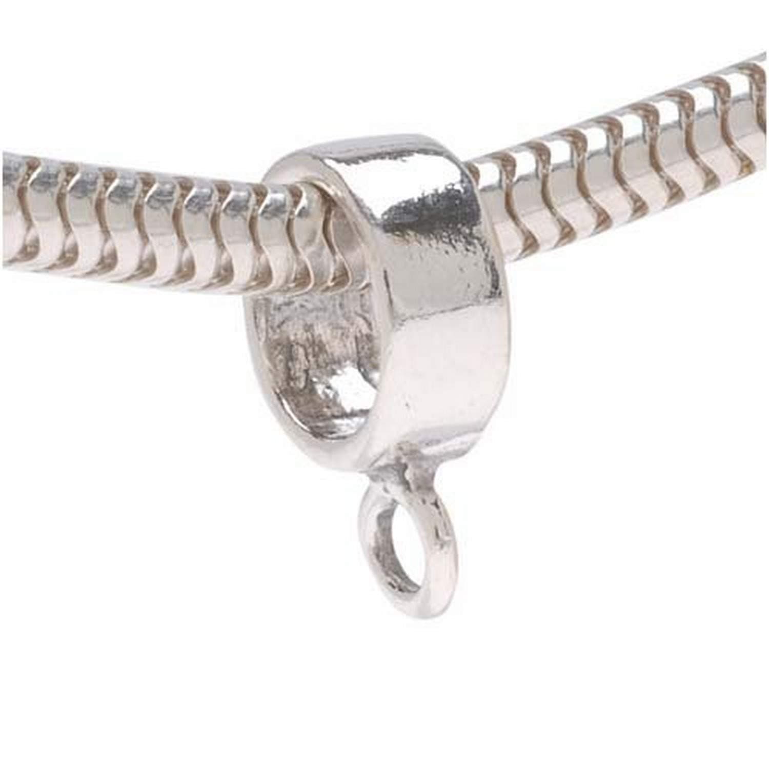 Beadaholique Bail to Attach Charm Bead, 4mm, Sterling Silver