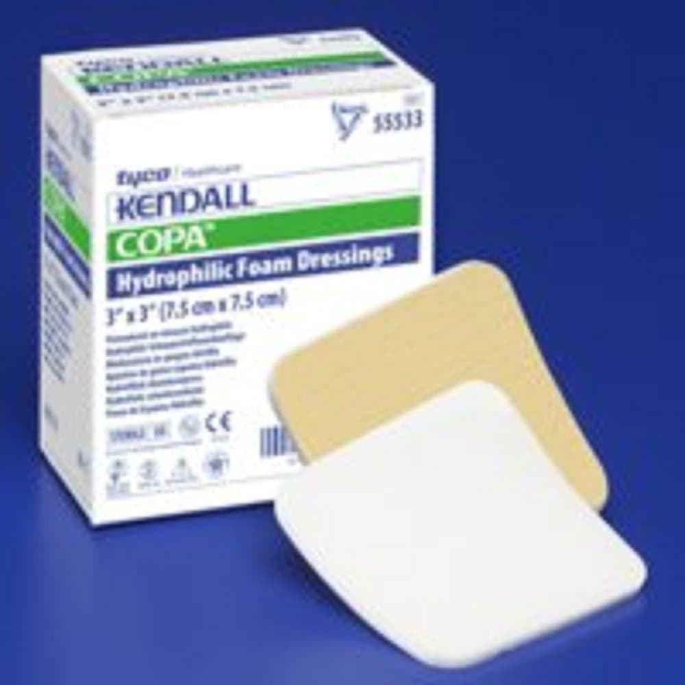 Kendall - Foam Plus - Foam Dressing Kendall - Foam Plus 4 X 8 Inch Rectangle Non-Adhesive without Border - 10/Box - McK