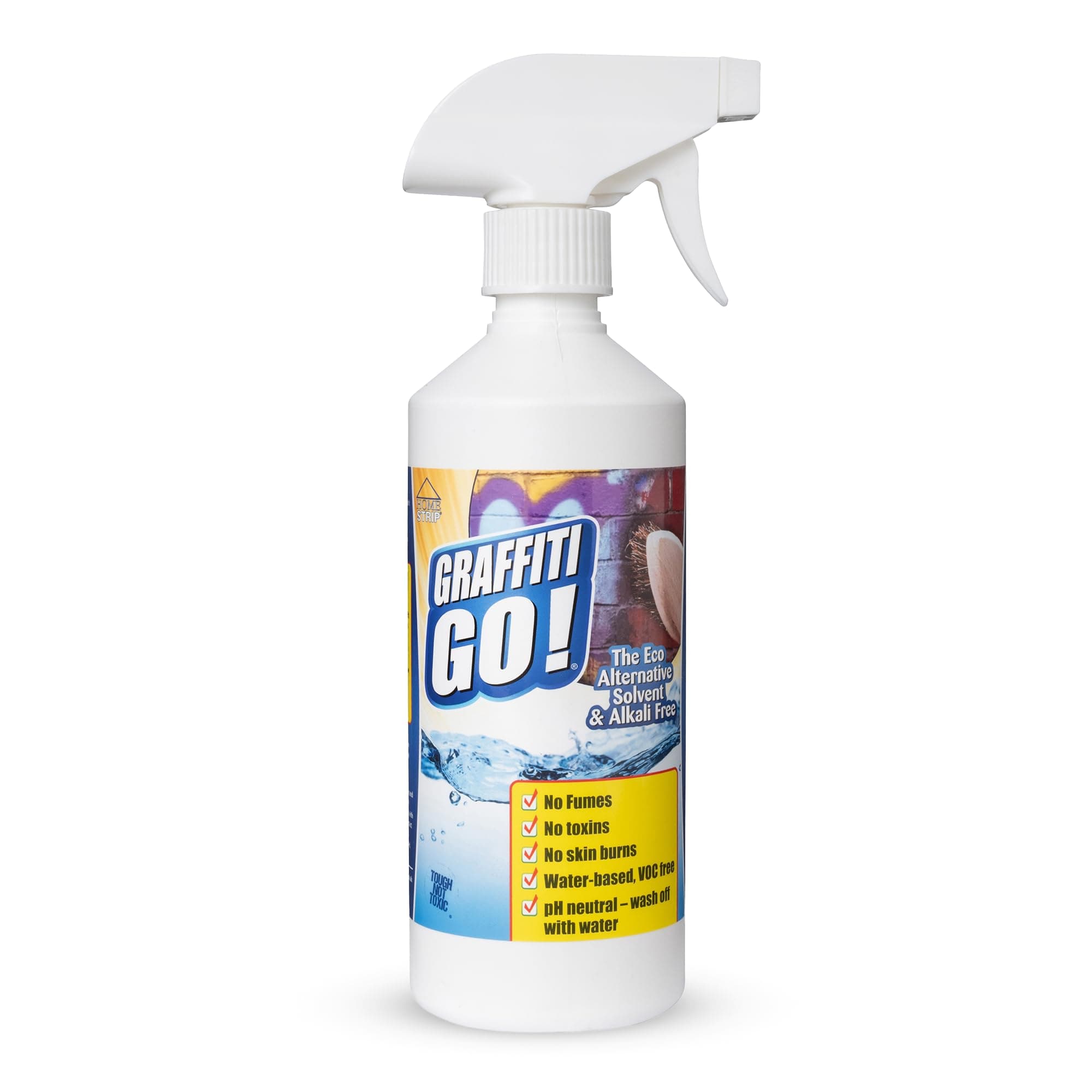 Graffiti Go 500ml - Solvent Free Graffiti Remover, Paint Stripper, Coatings Cleaner for Wood, Metal, Brick, Concrete, Stone, Plastic & More