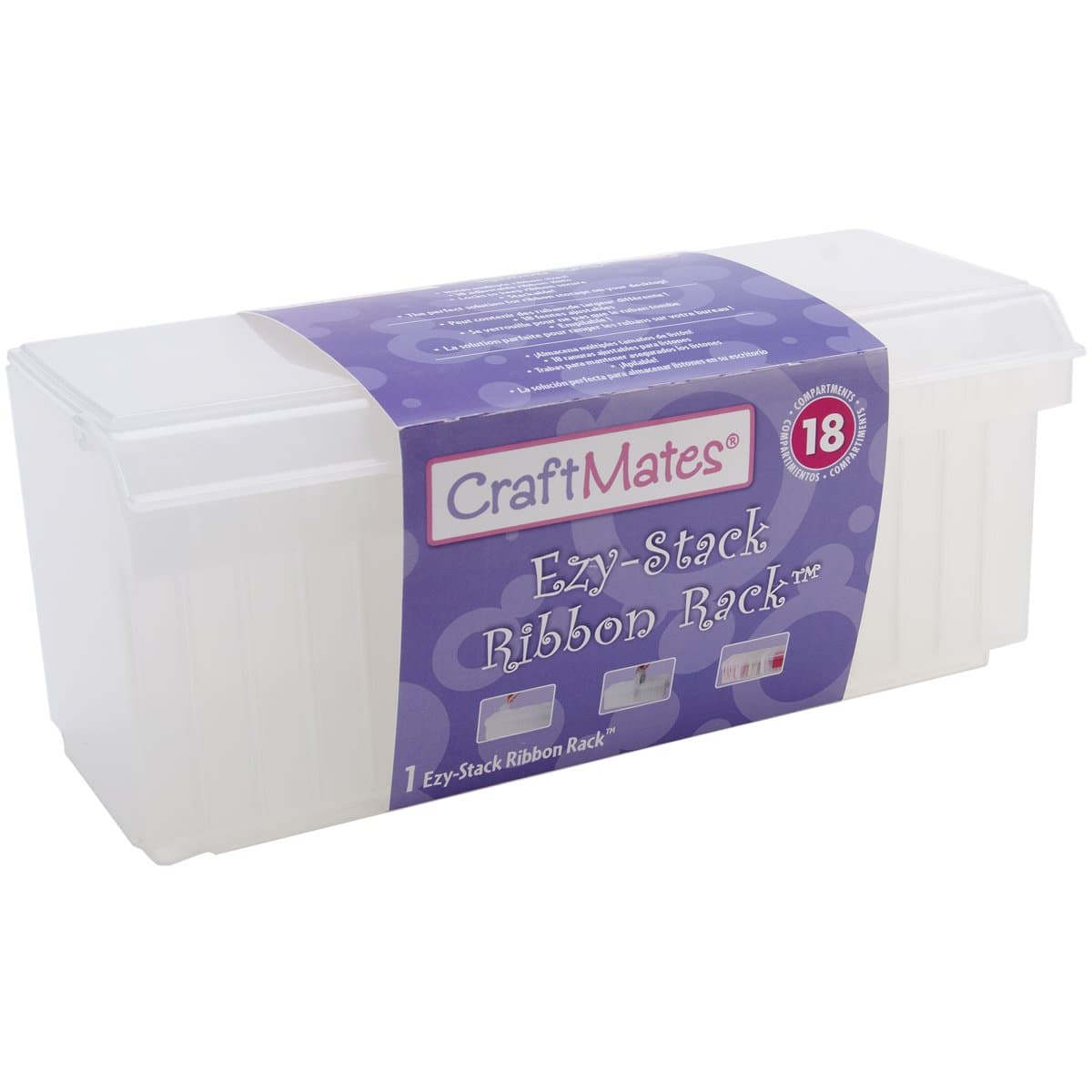 Craft Mates Ezy-Stack Ribbon Rack 18 Compartments-4'X10.25'X4.25