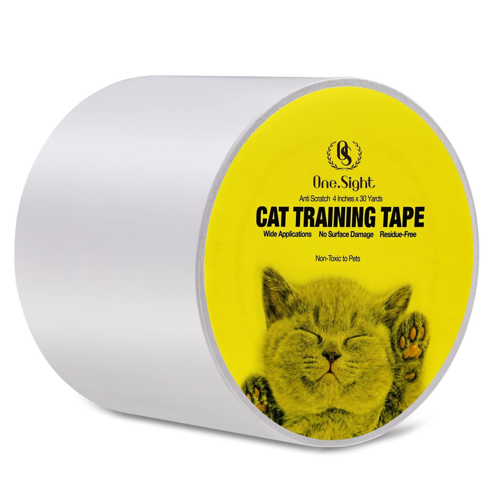 Cat Scratch Training Deterrent Tape, 4 Inches x 30 Yards(33% Wider) Cat Furniture Protector, Clear Double Sided Cat Couch Protector Cat Sticky Paws Tape for Furniture, Cat Anti-Scratch Pad